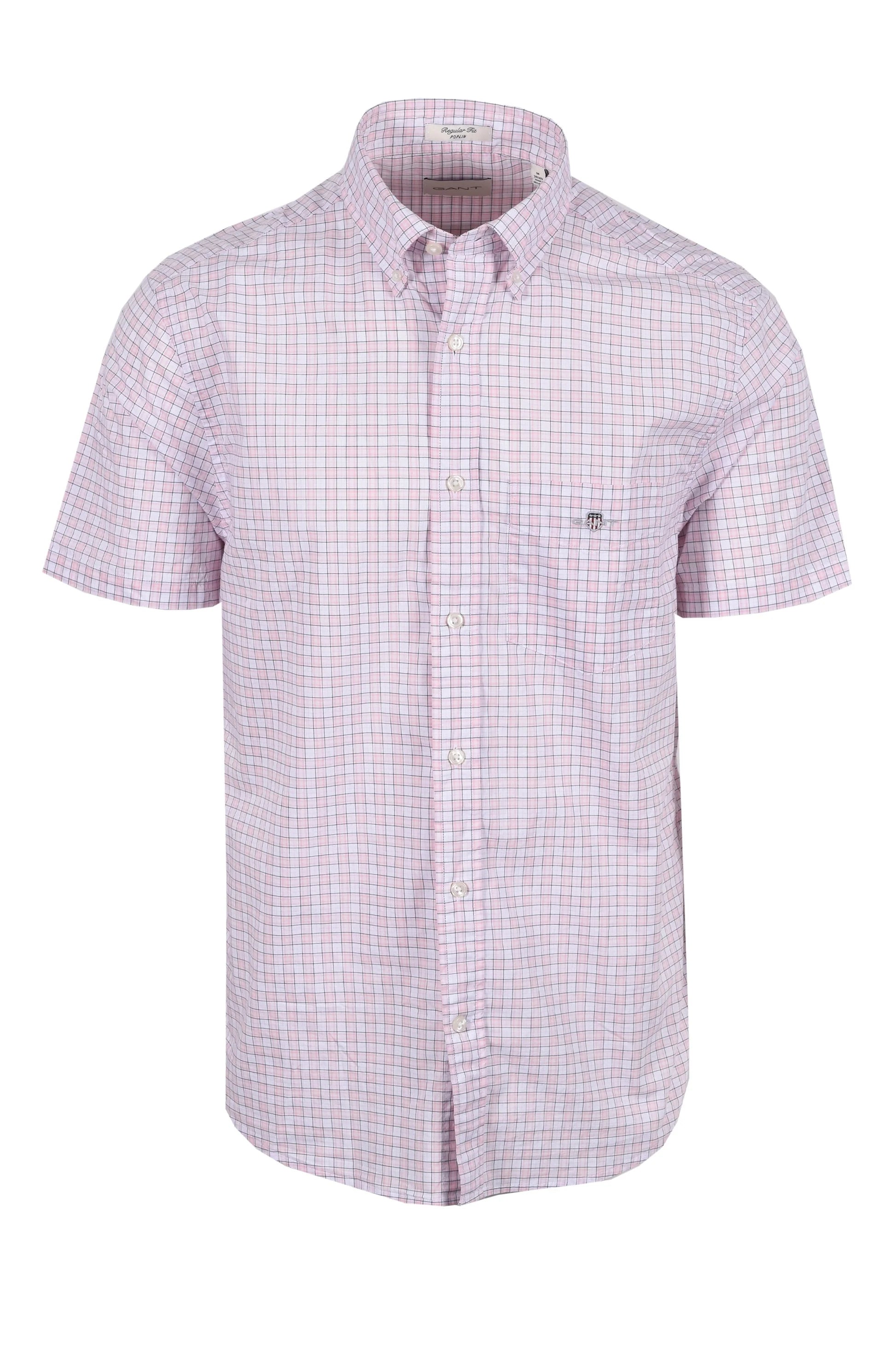 GANT POPLIN CHECK SS SHIRT