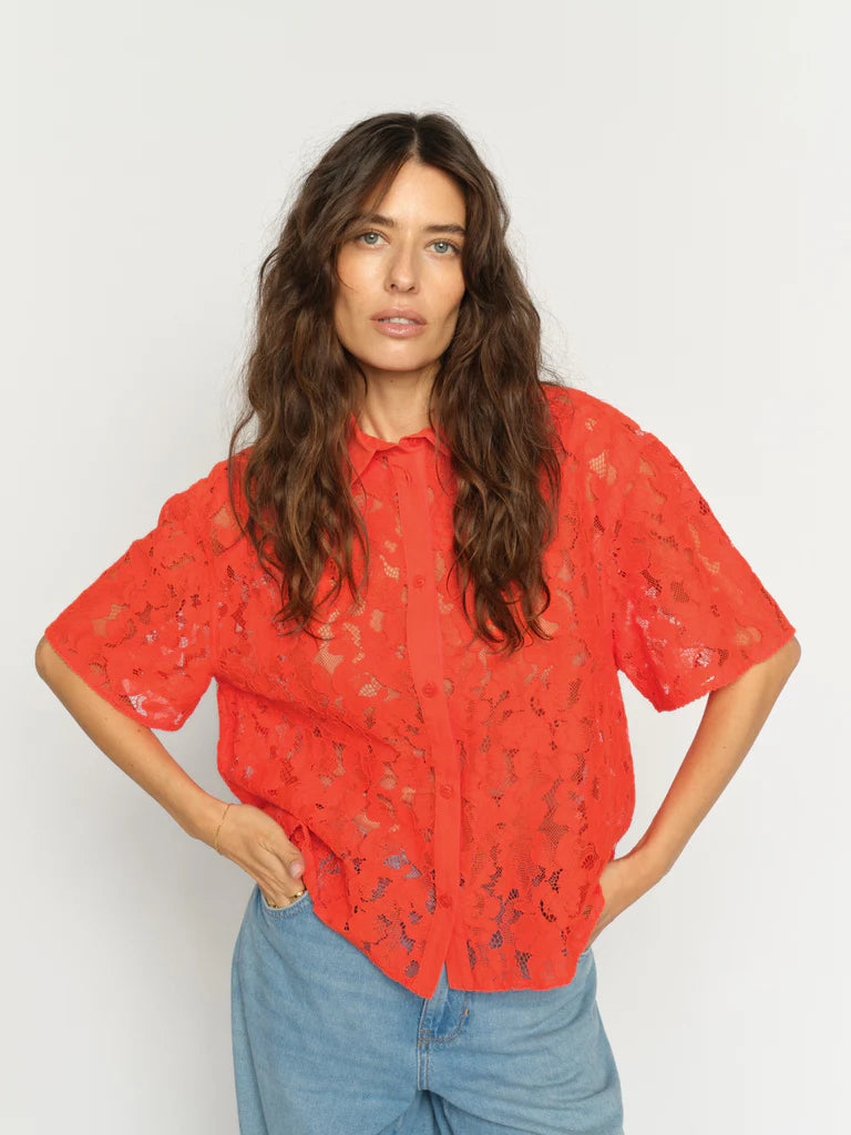 MOS MOSH LIA RIVER SS LACE SHIRT