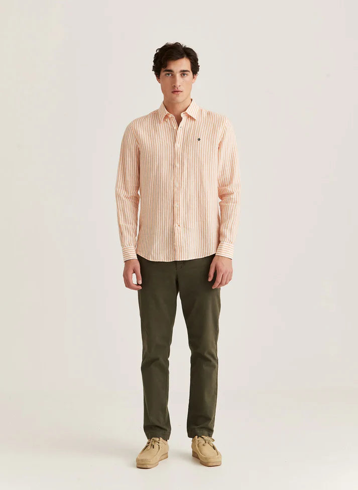 MORRIS LINEN STRIPE SHIRT