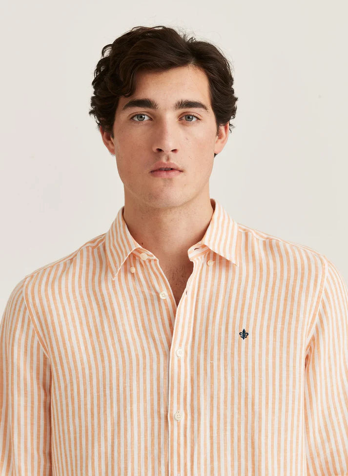 MORRIS LINEN STRIPE SHIRT