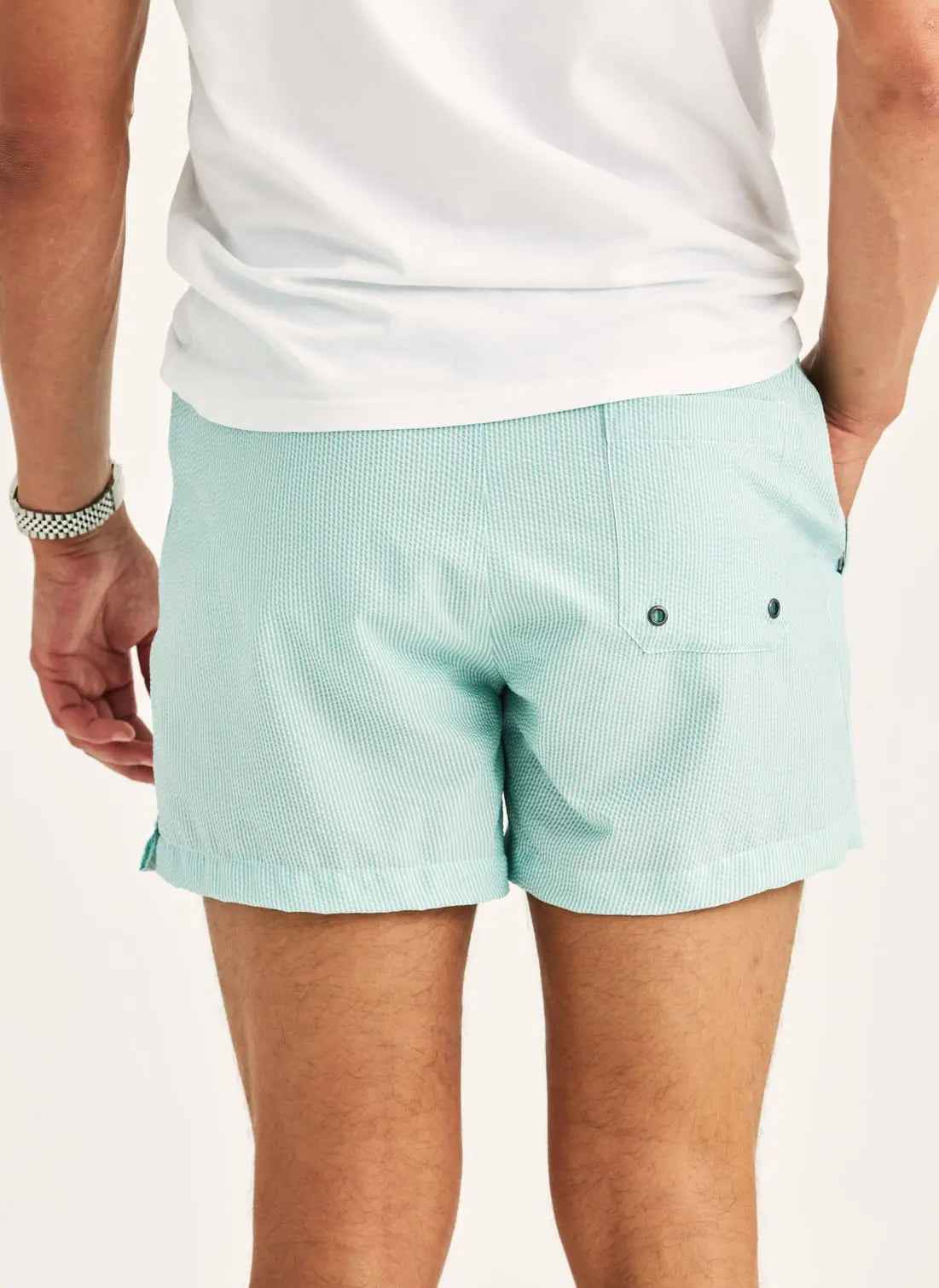 MORRIS SEERSUCKER BATHING TRUNKS