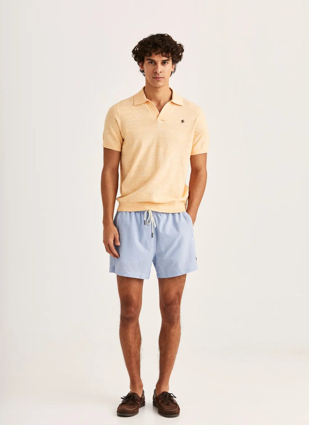 MORRIS SEERSUCKER BATHING TRUNKS