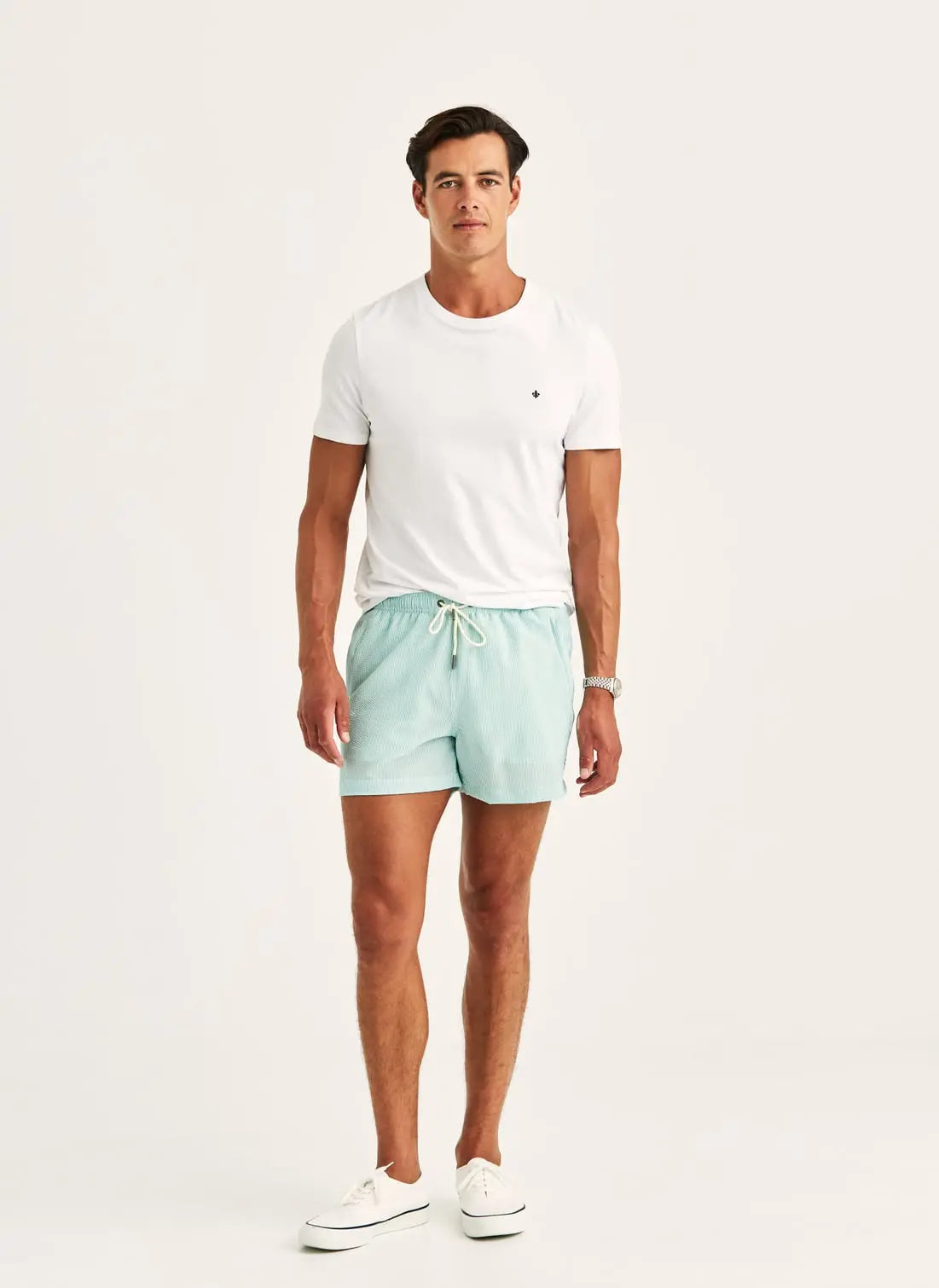 MORRIS SEERSUCKER BATHING TRUNKS