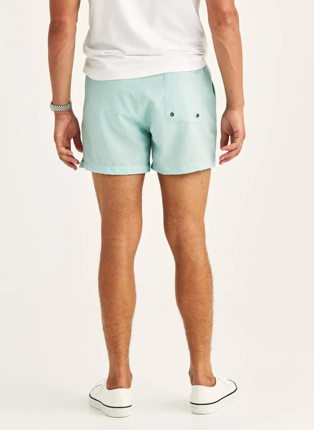 MORRIS SEERSUCKER BATHING TRUNKS