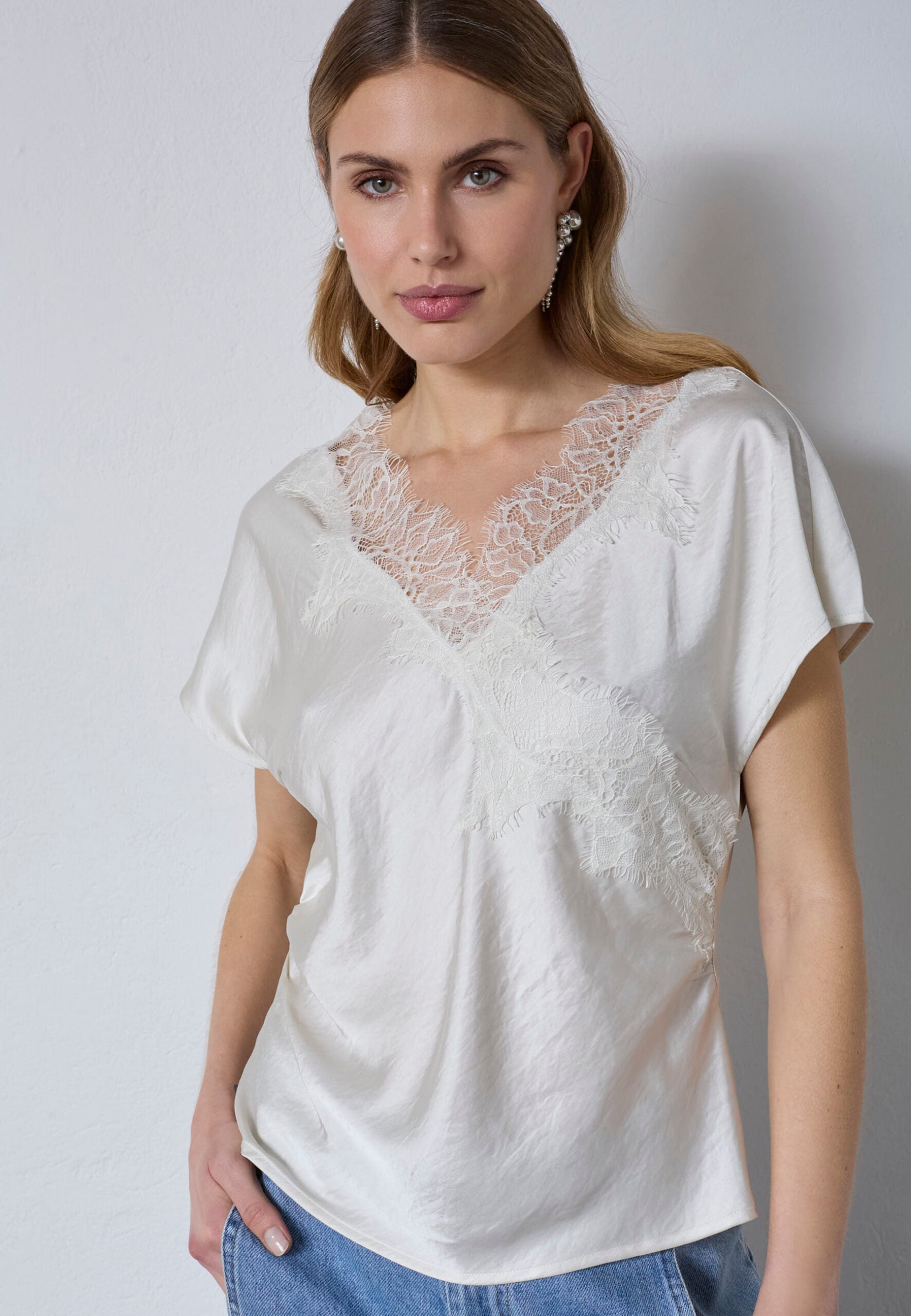 CO'COUTURE IDUN LACE SS BLOUSE