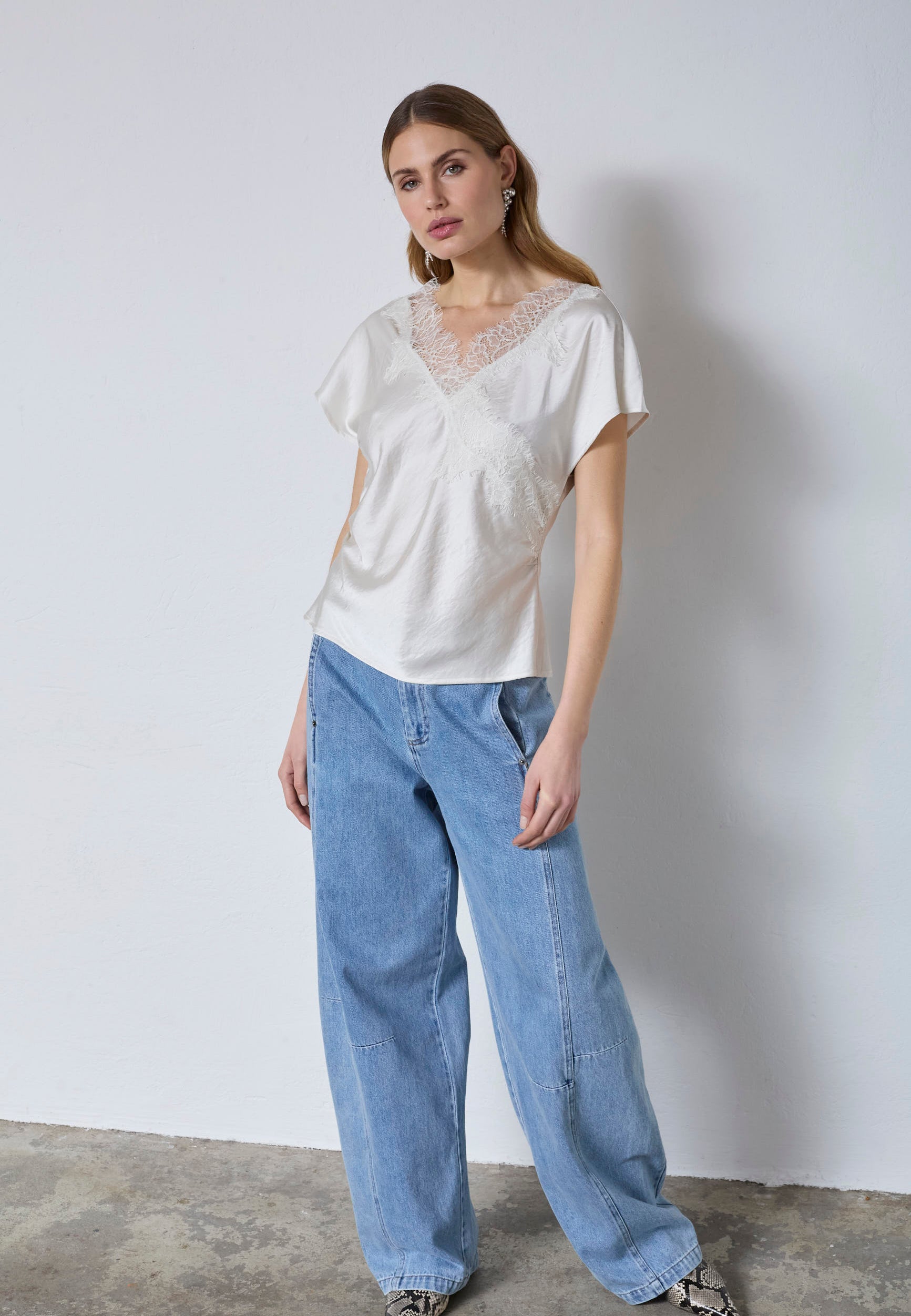 CO'COUTURE IDUN LACE SS BLOUSE