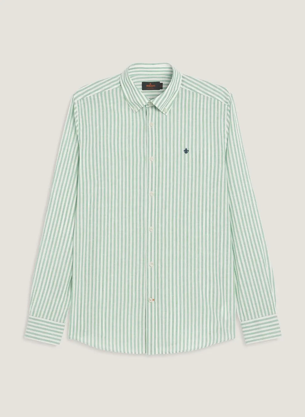 MORRIS DOUGLAS LINEN STRIPE SHIRT