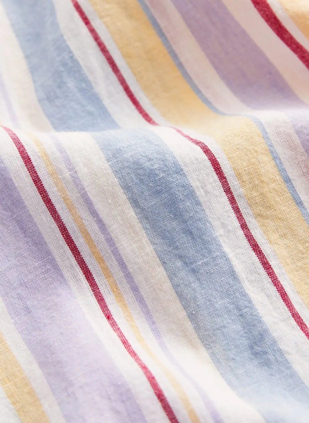 MORRIS HAPPY LINEN STRIPE SHIRT