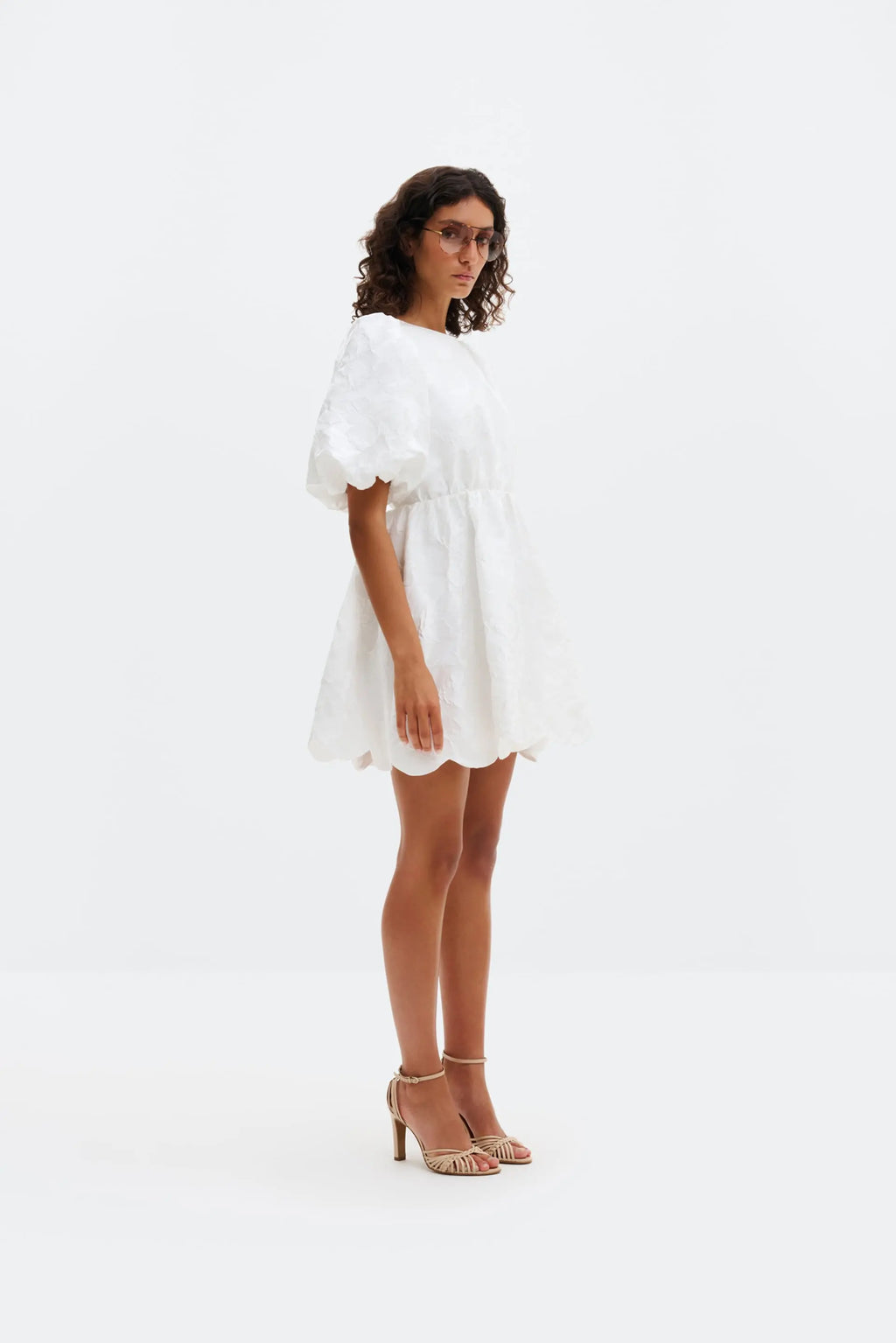 MALINA ELINA SCALLOPED MINI DRESS