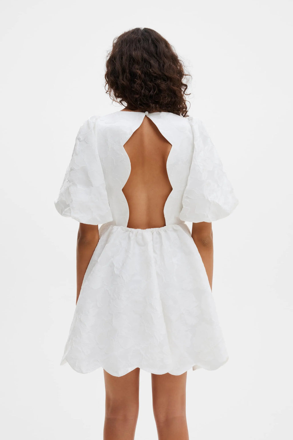 MALINA ELINA SCALLOPED MINI DRESS