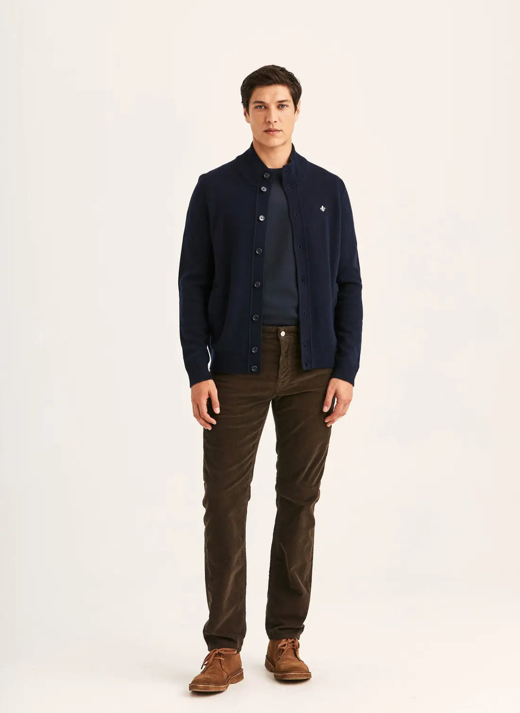 MORRIS HERTFORD BUTTON CARDIGAN