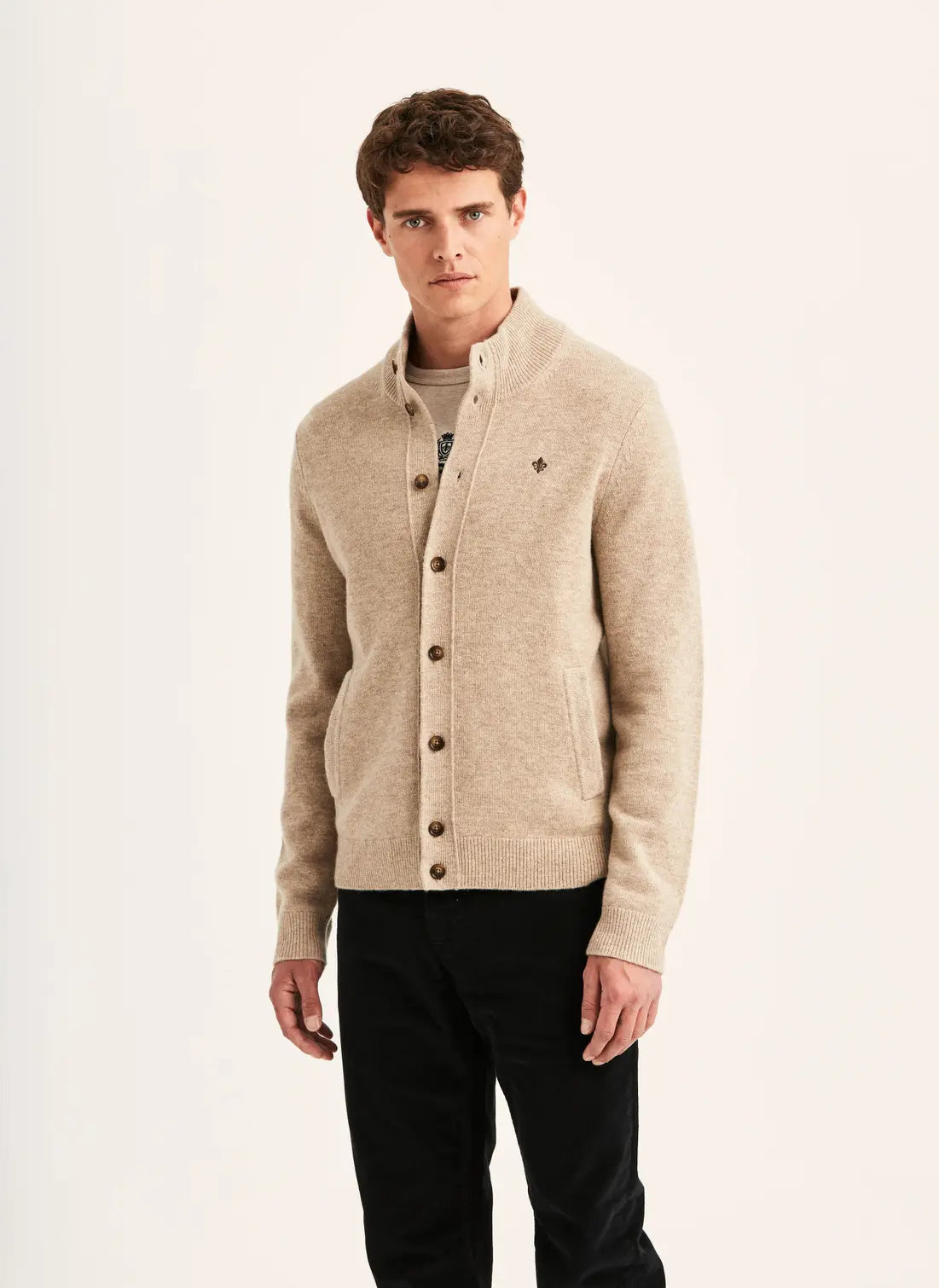 MORRIS HERTFORD BUTTON CARDIGAN