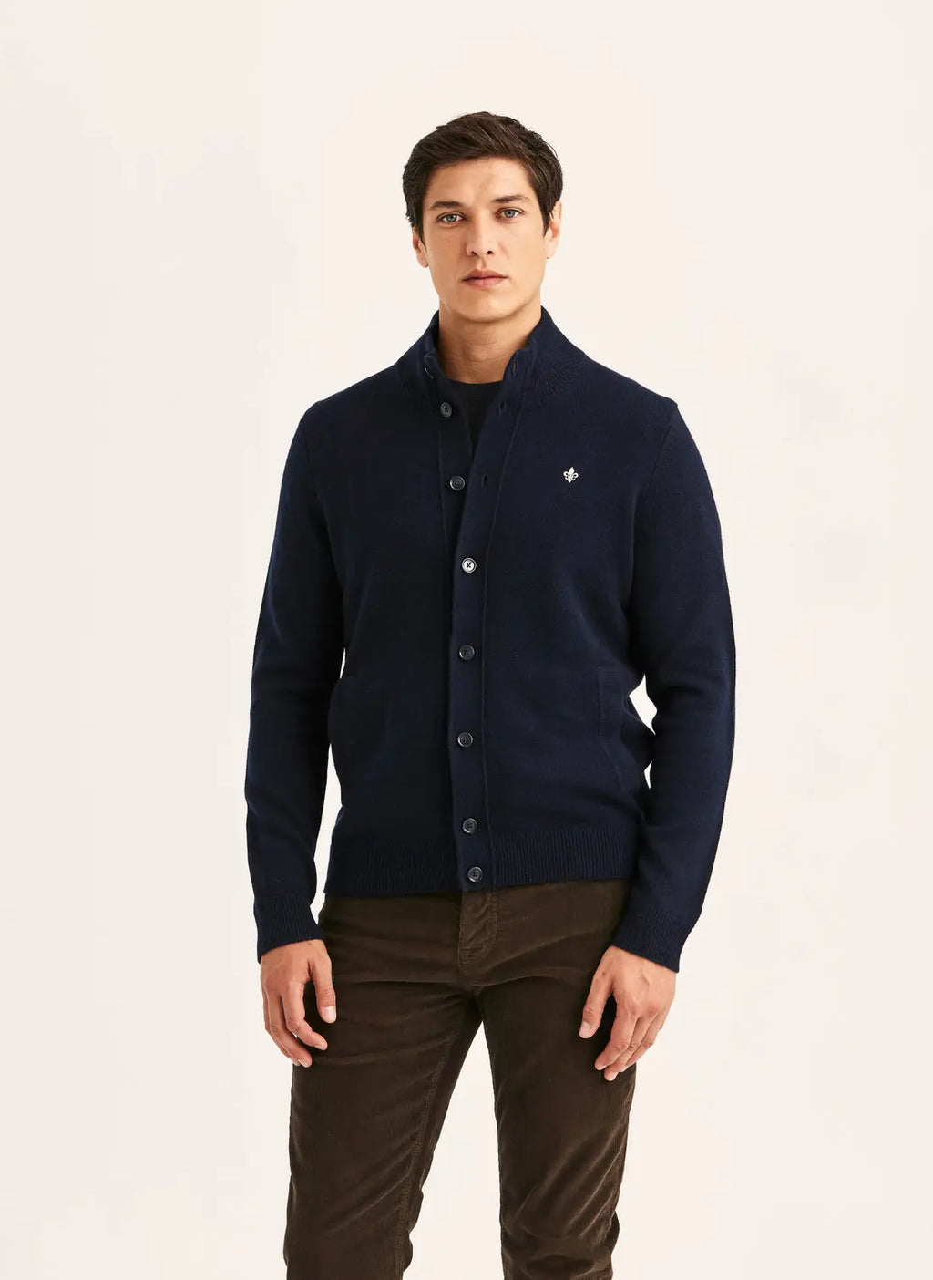 MORRIS HERTFORD BUTTON CARDIGAN