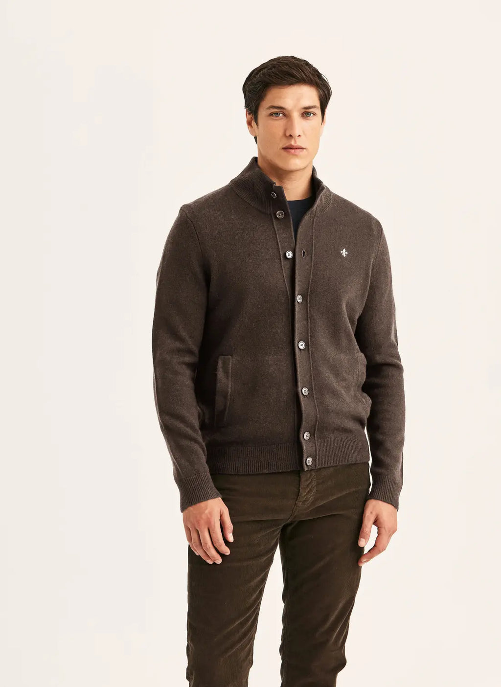 MORRIS HERTFORD BUTTON CARDIGAN