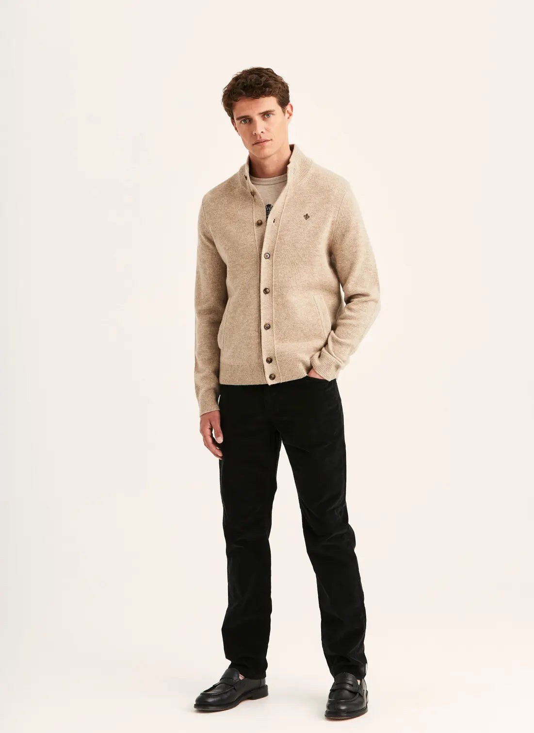 MORRIS HERTFORD BUTTON CARDIGAN
