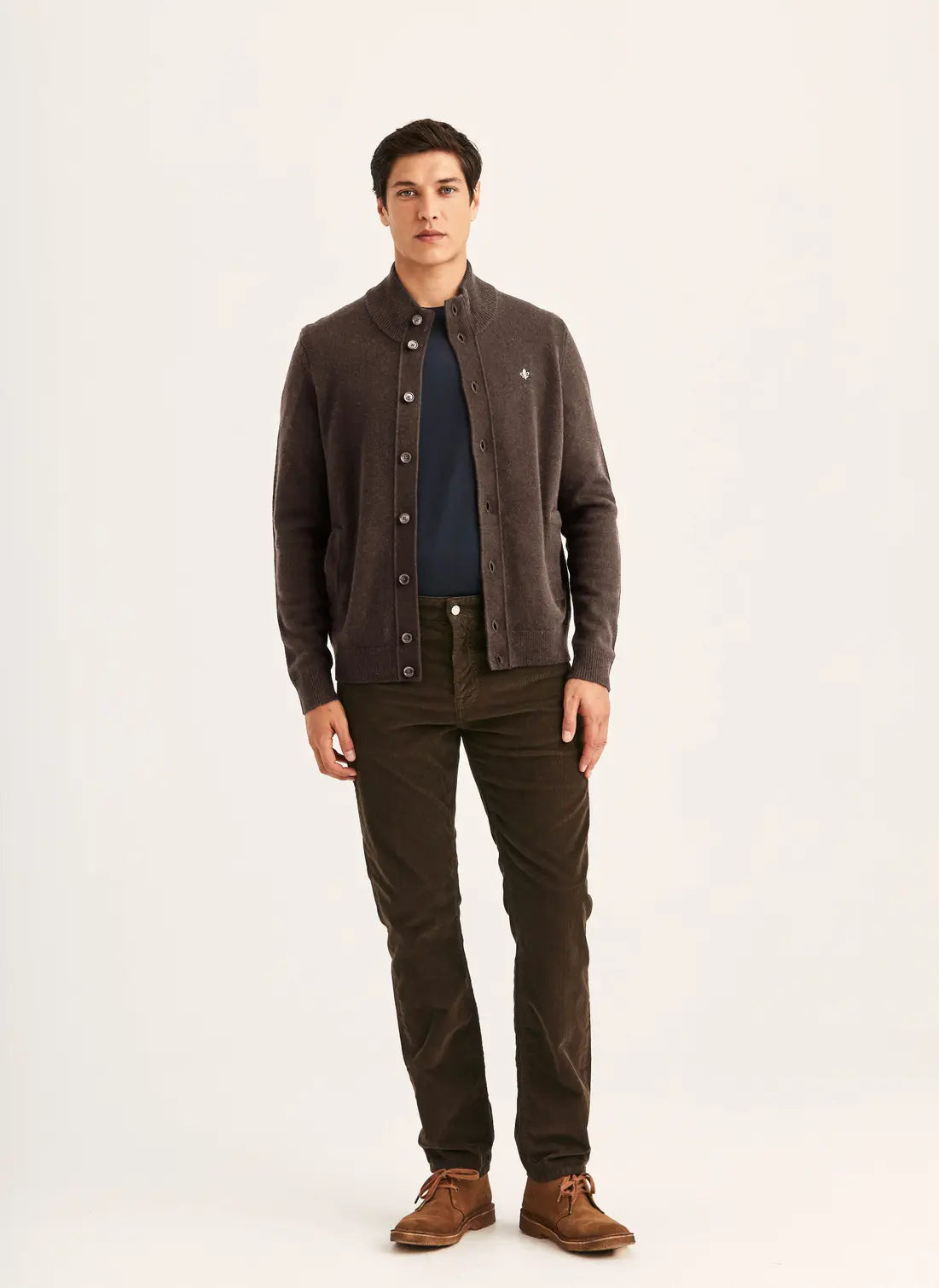 MORRIS HERTFORD BUTTON CARDIGAN