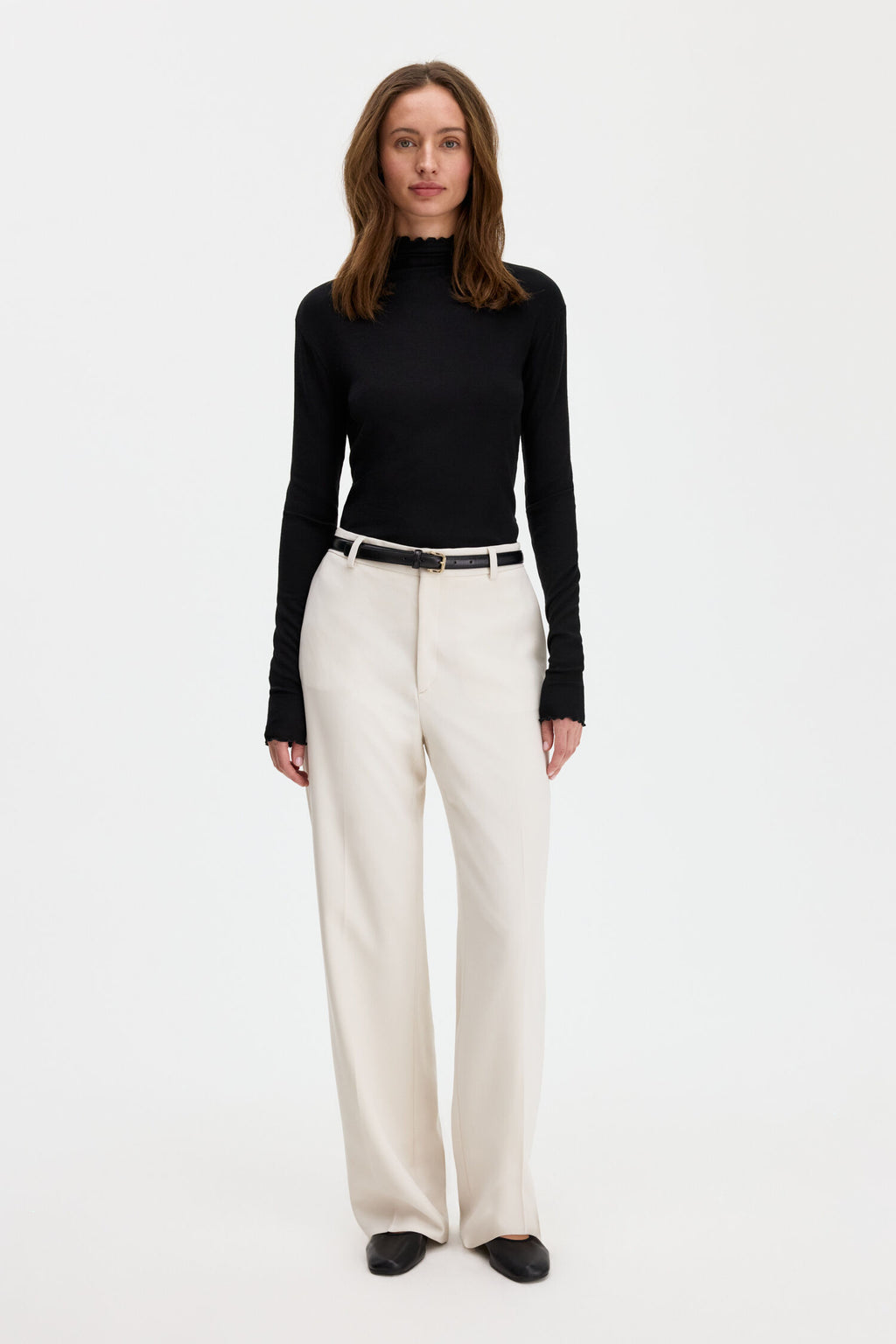 FILIPPA K RIB MOCK NECK TOP