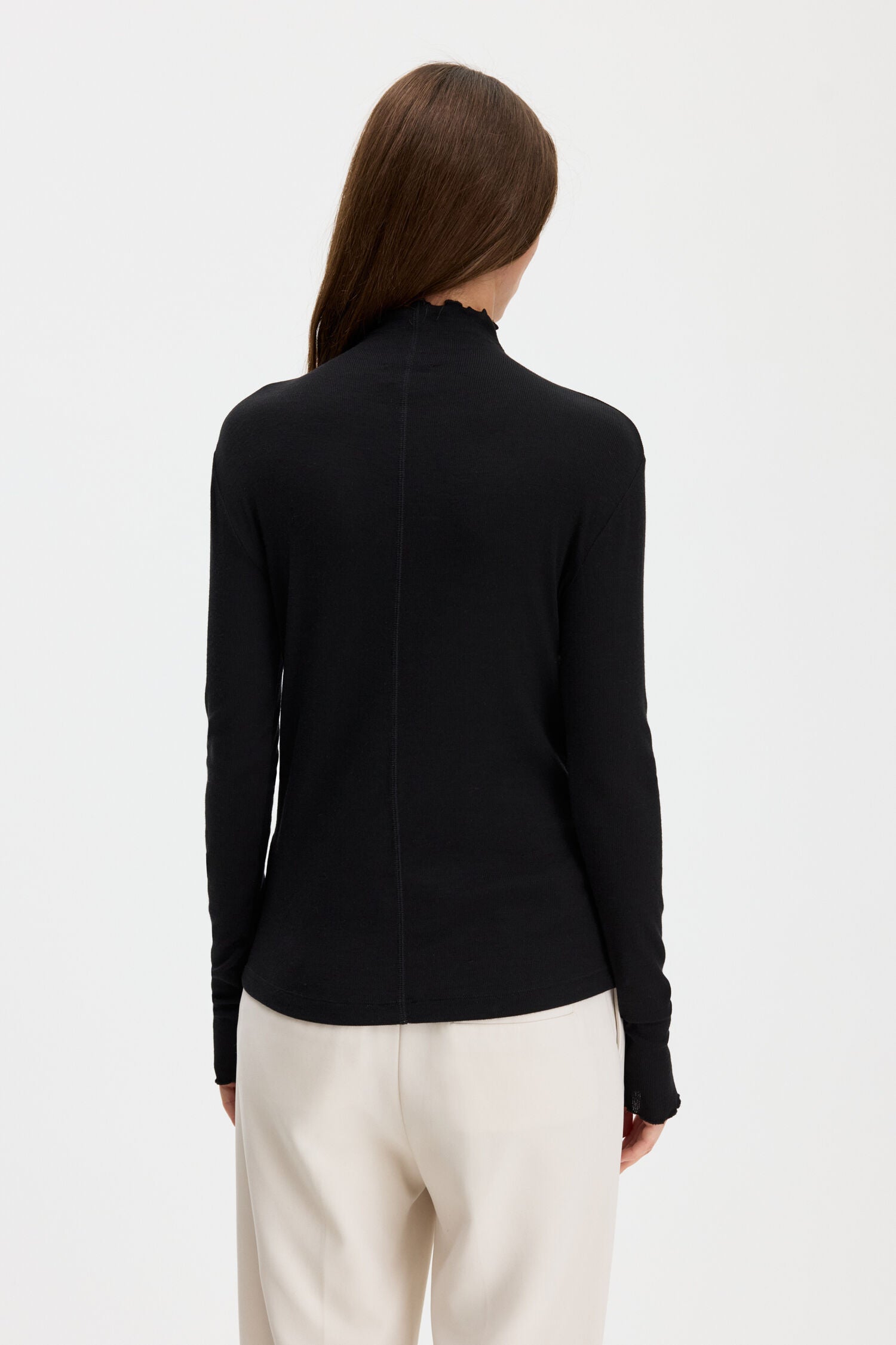 FILIPPA K RIB MOCK NECK TOP