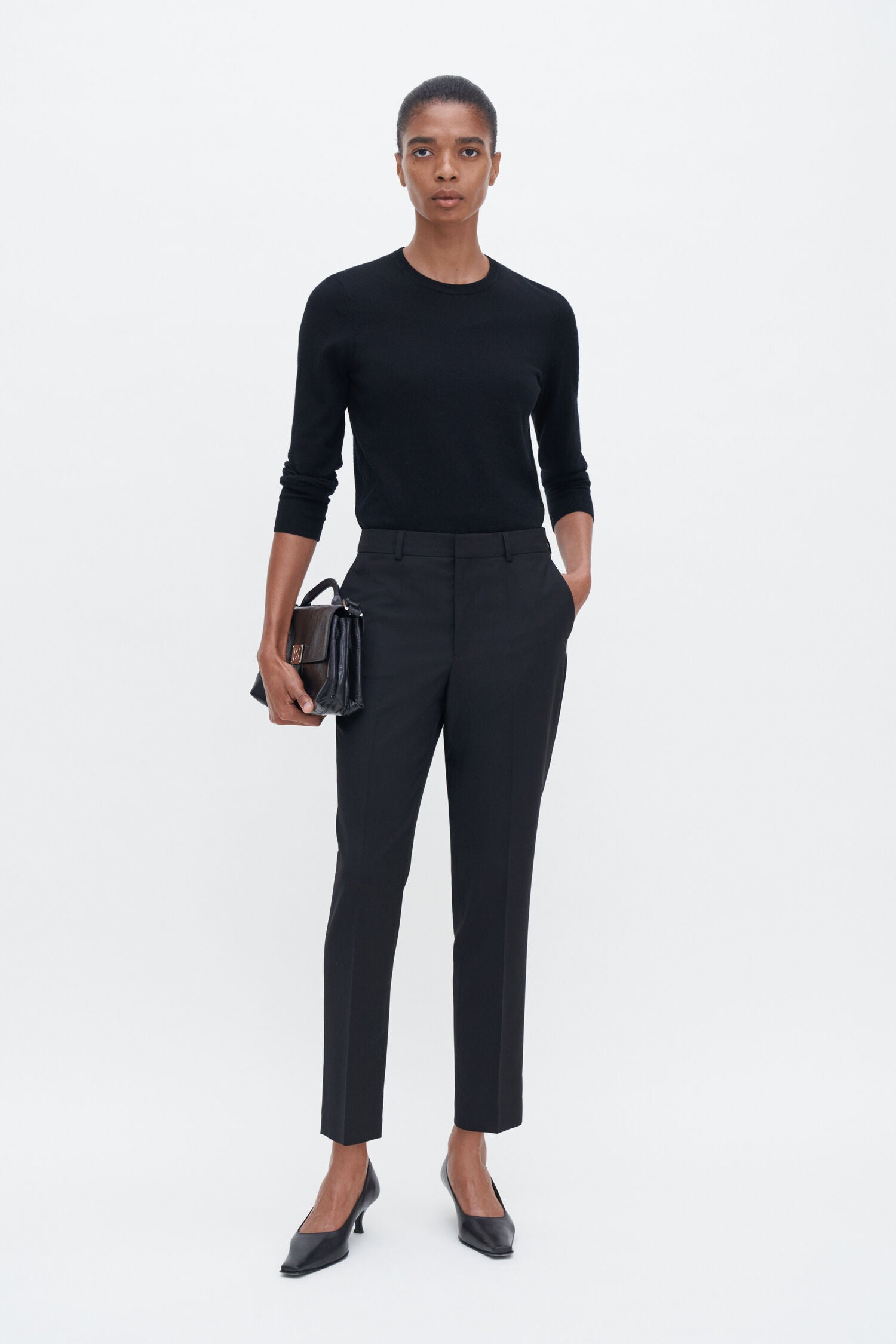 FILIPPA K EMMA CROPPED WOOL TROUSER