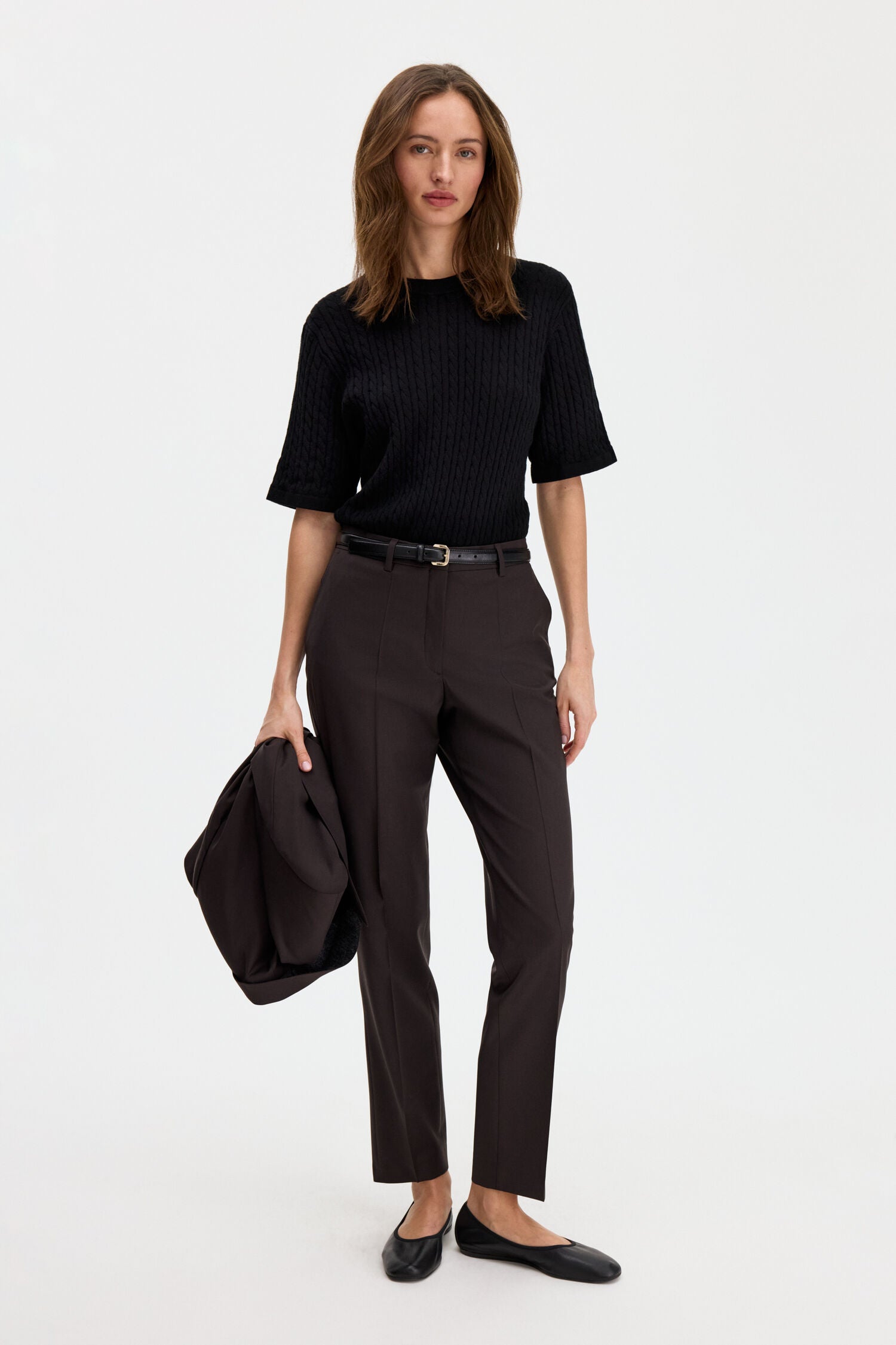 FILIPPA K EMMA CROPPED WOOL TROUSER