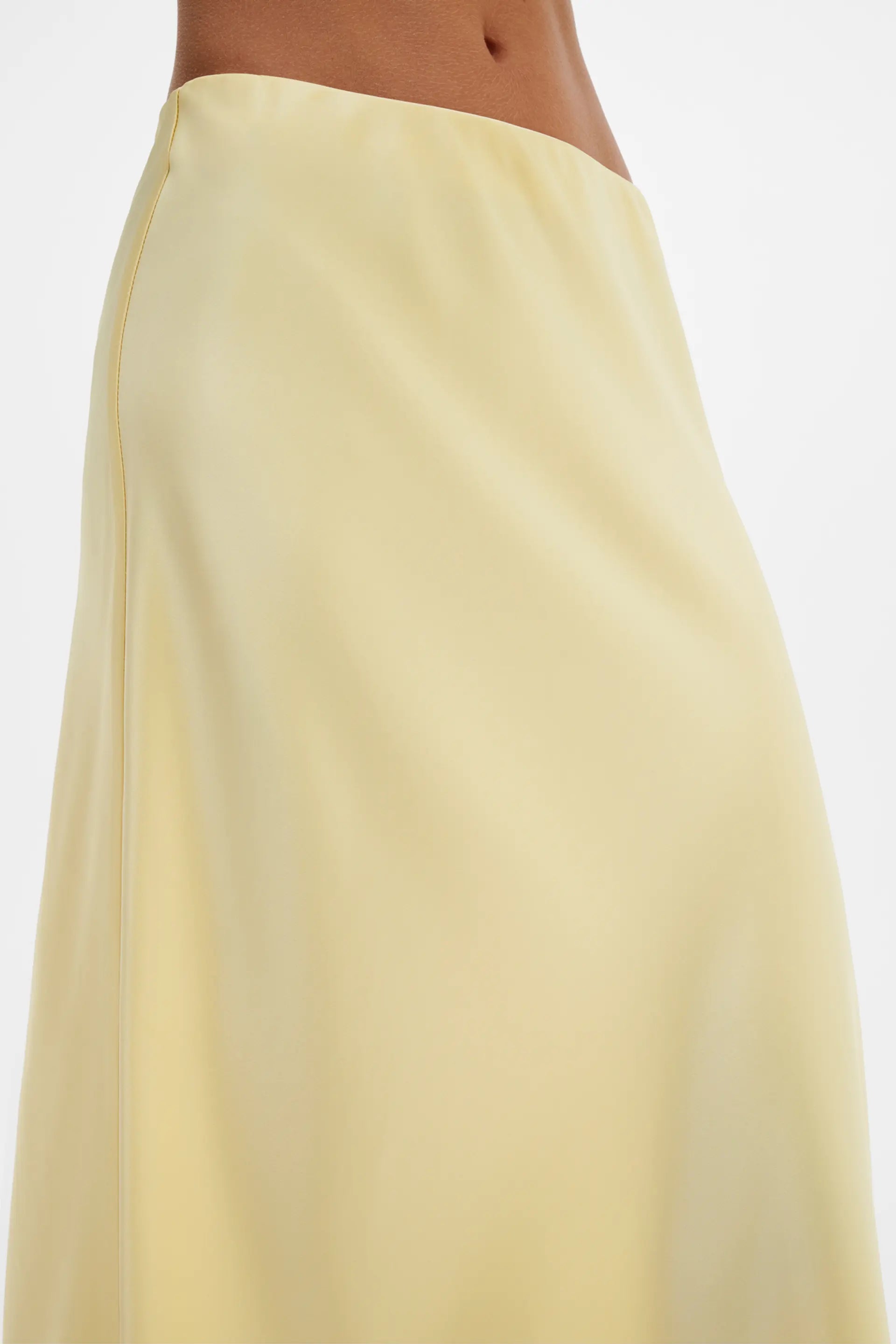 MALINA AUBREE SATIN MIDI SKIRT