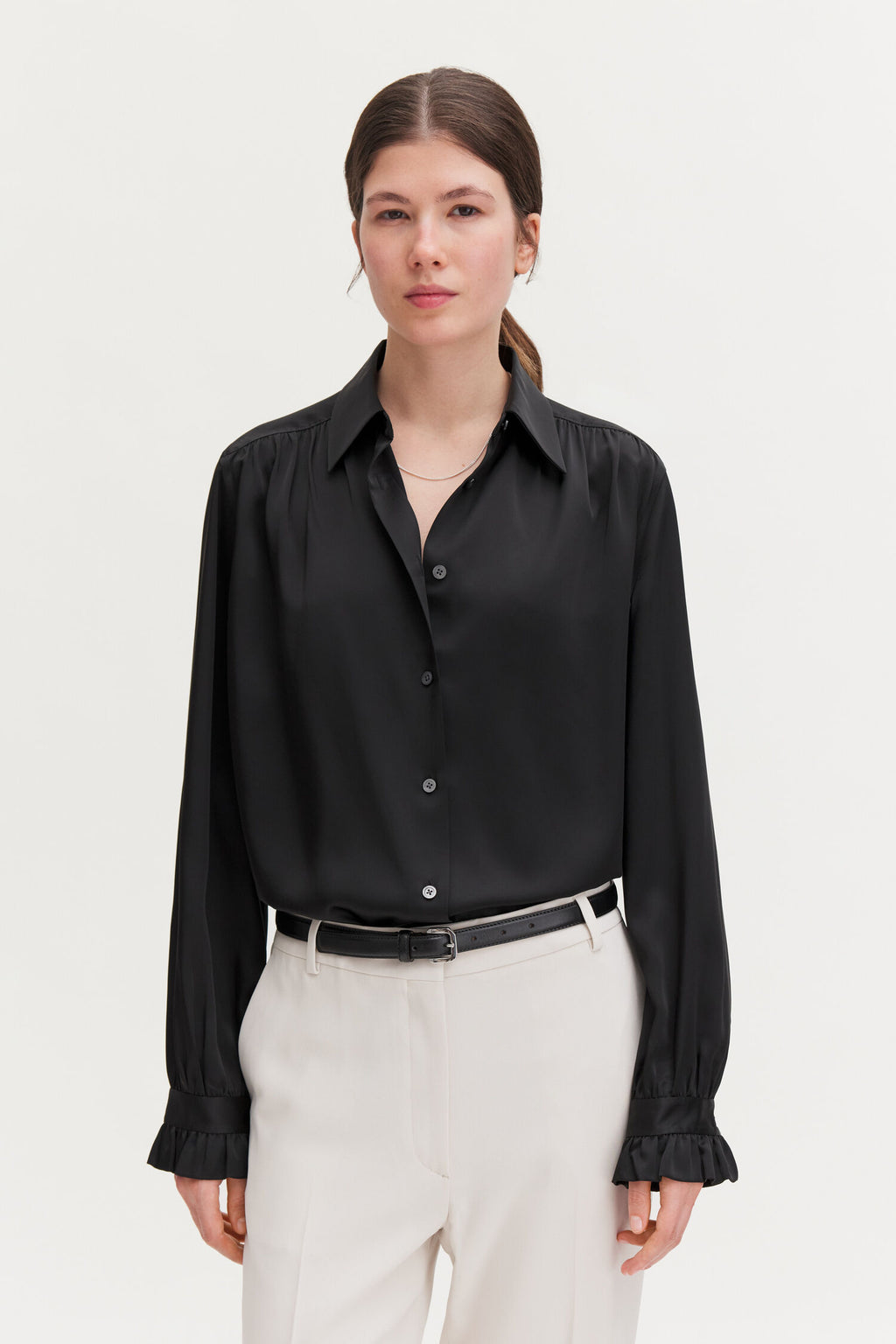 FILIPPA K GATHERED DETAIL BLOUSE