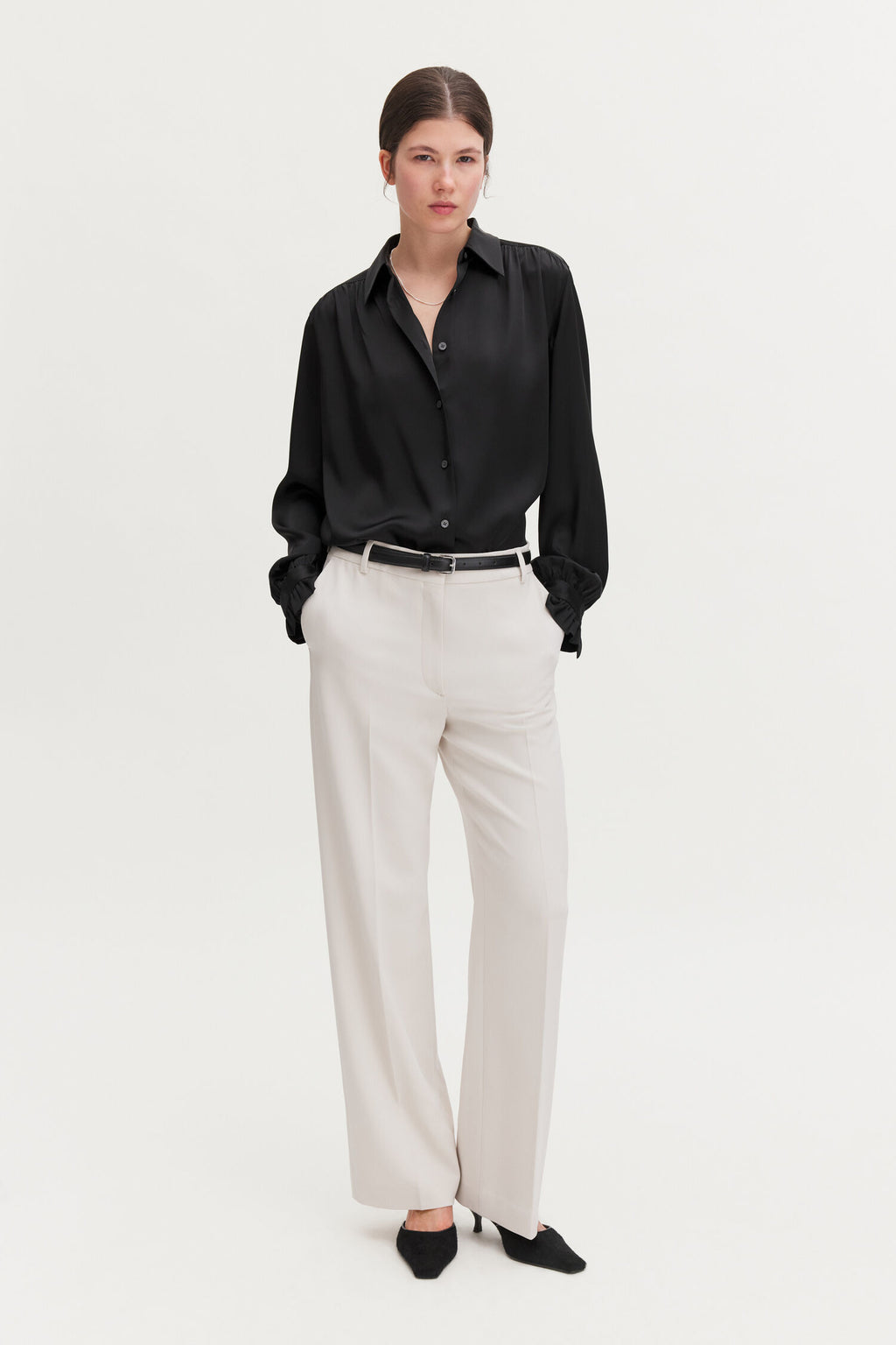 FILIPPA K GATHERED DETAIL BLOUSE