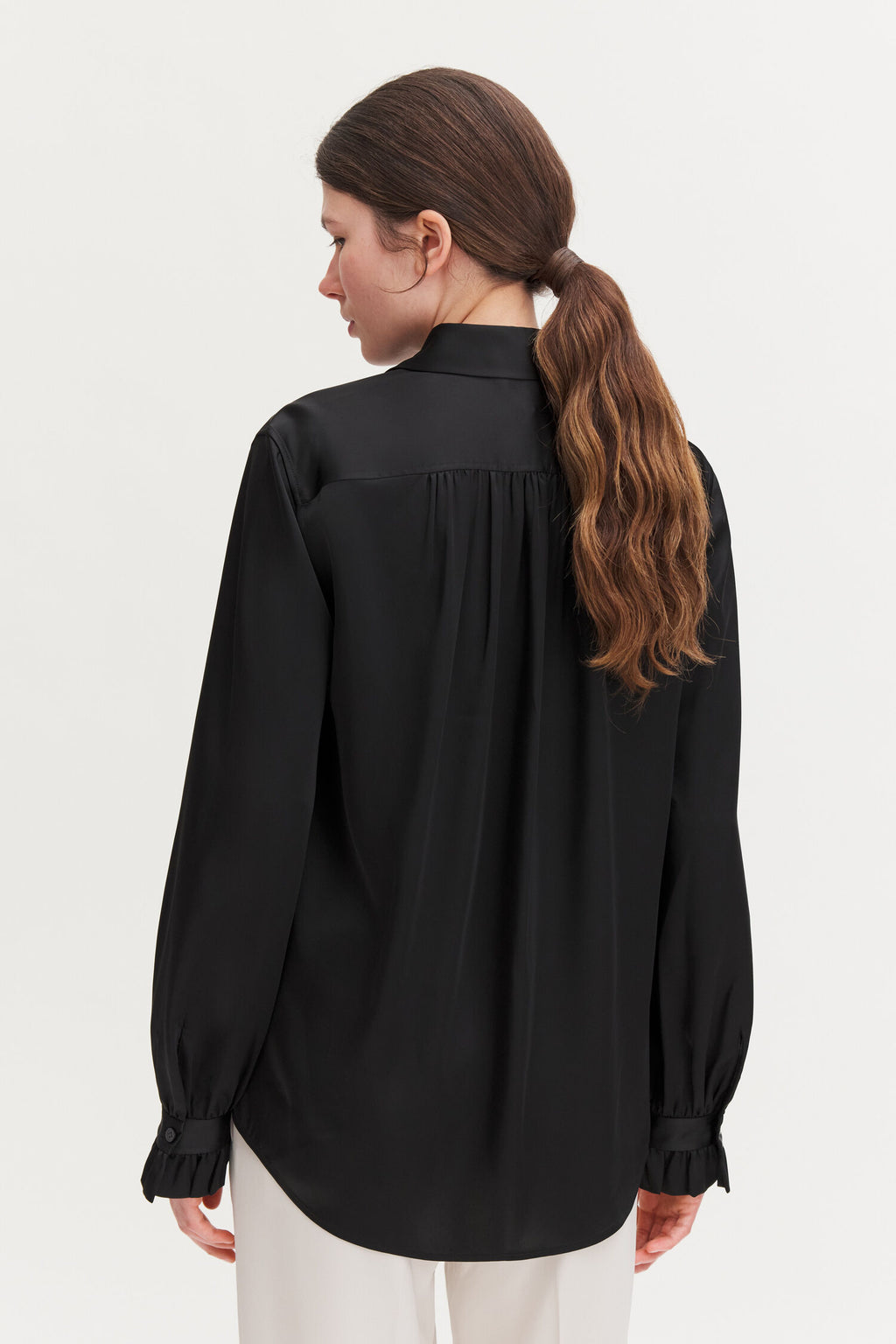 FILIPPA K GATHERED DETAIL BLOUSE