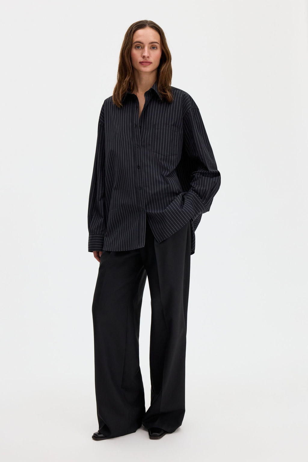 FILIPPA K SAMMY PINSTRIPE SHIRT