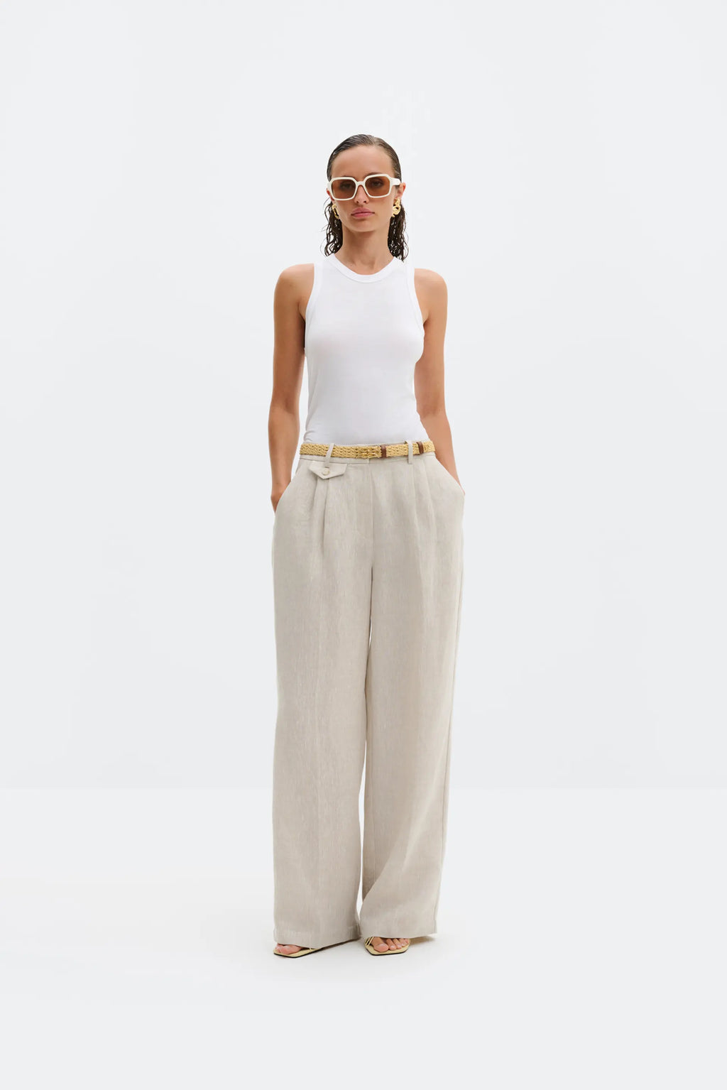 MALINA YANA WIDE LINEN PANTS