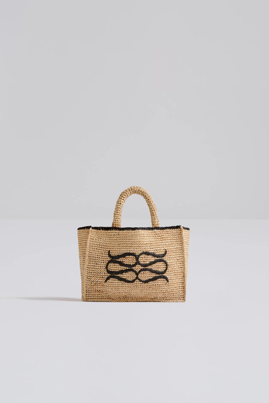 MALINA RAFFIA LOGO BAG