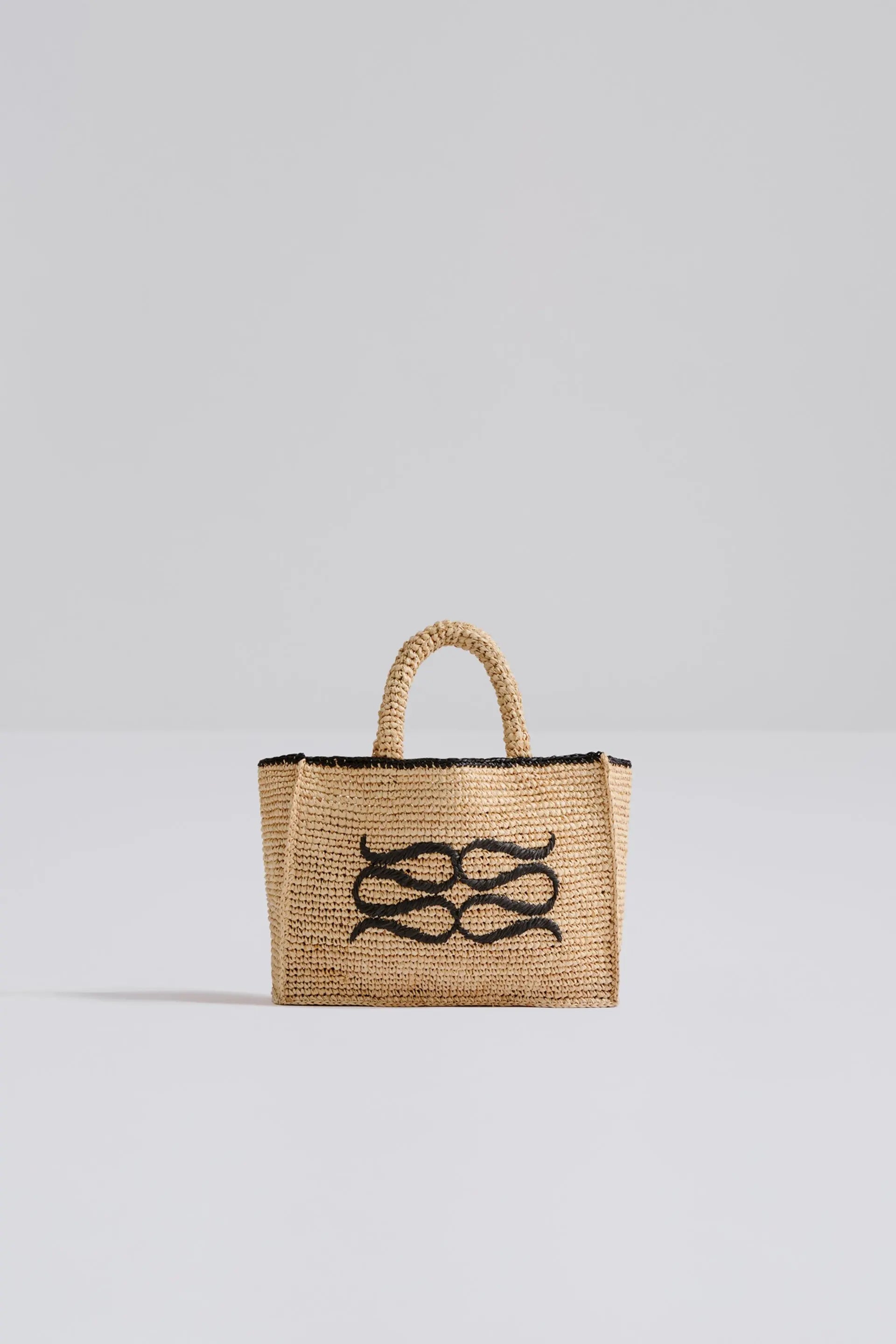 MALINA RAFFIA LOGO BAG