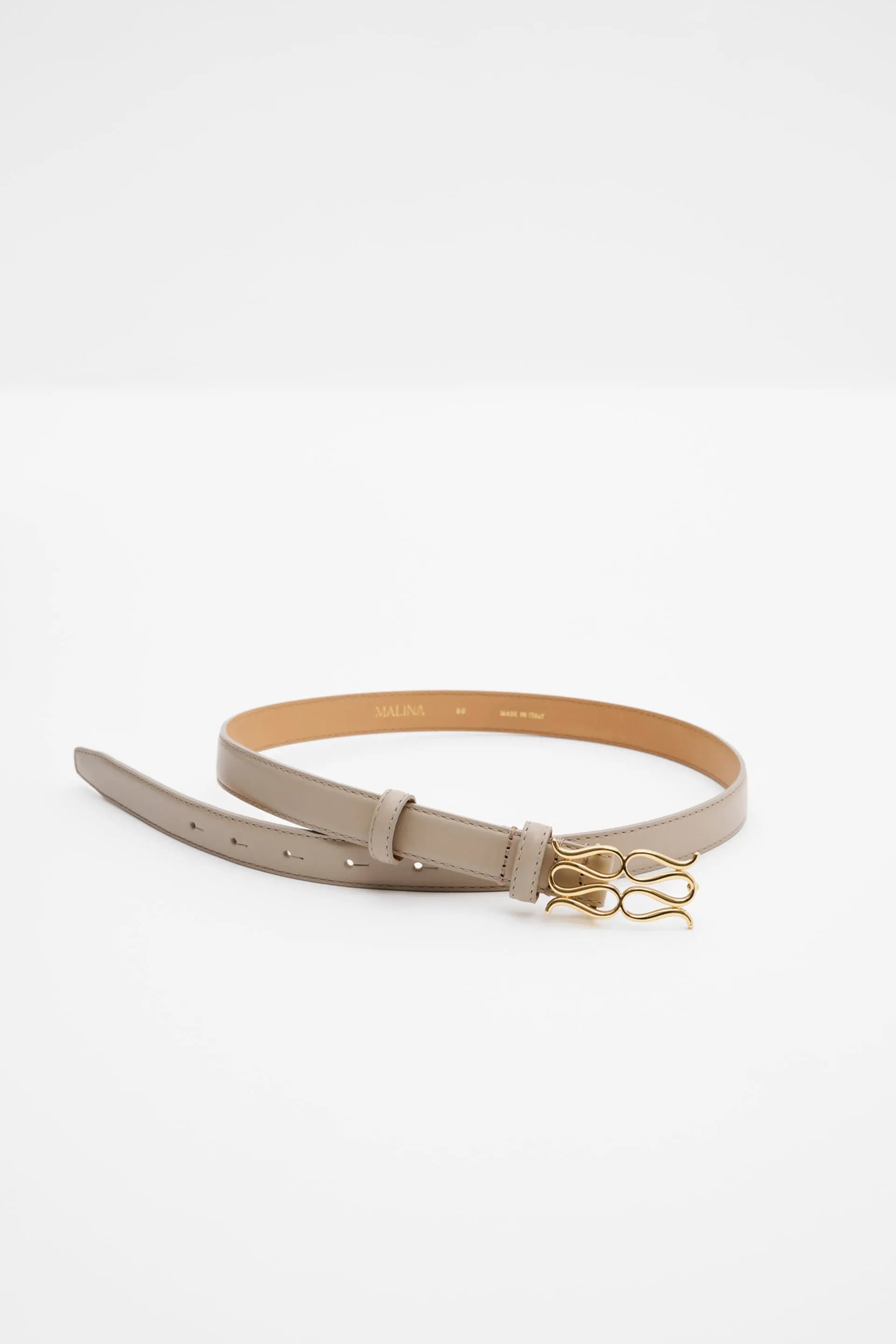 MALINA MONOGRAM LEATHER BELT