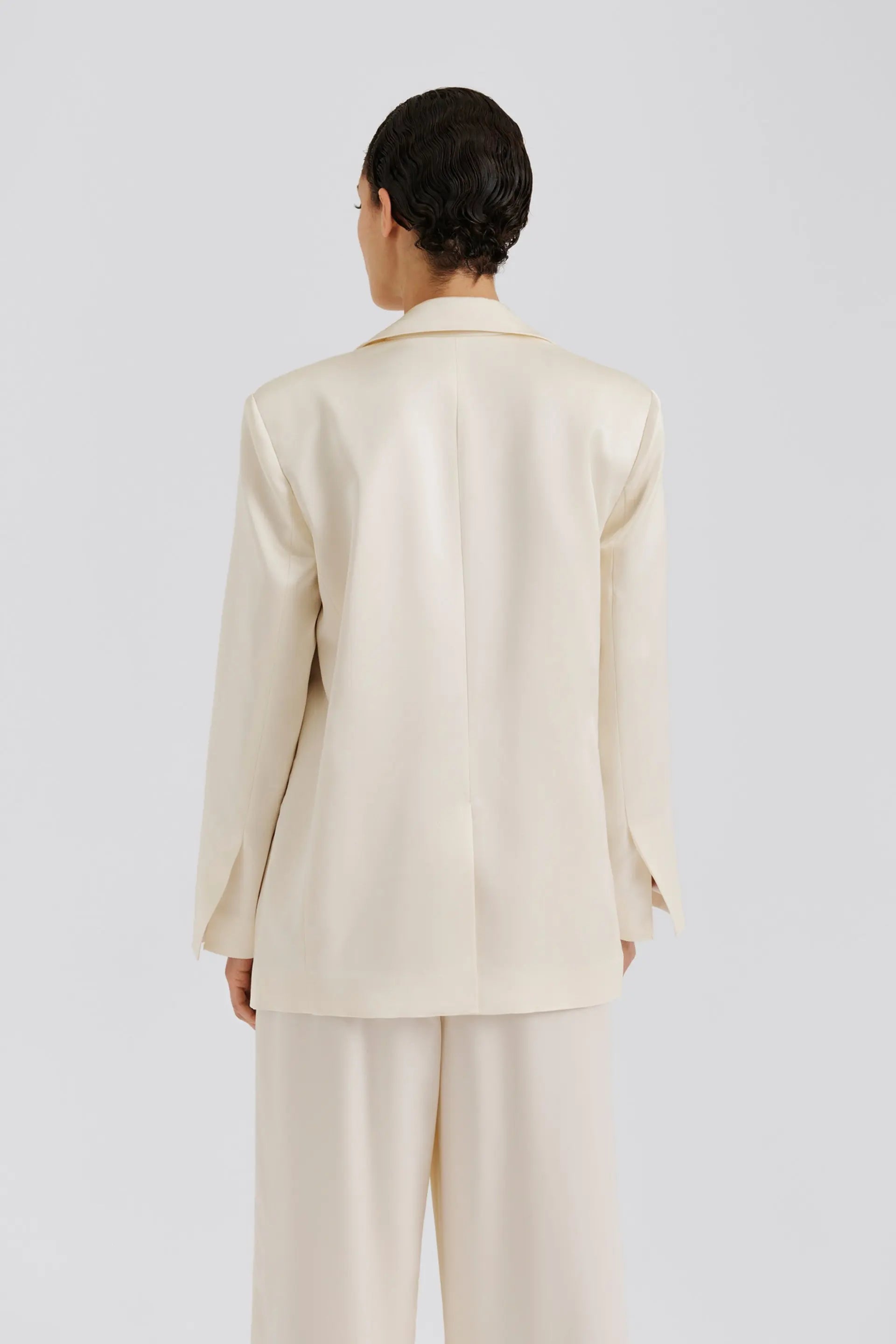 MALINA LIV SATIN WRAP BLAZER