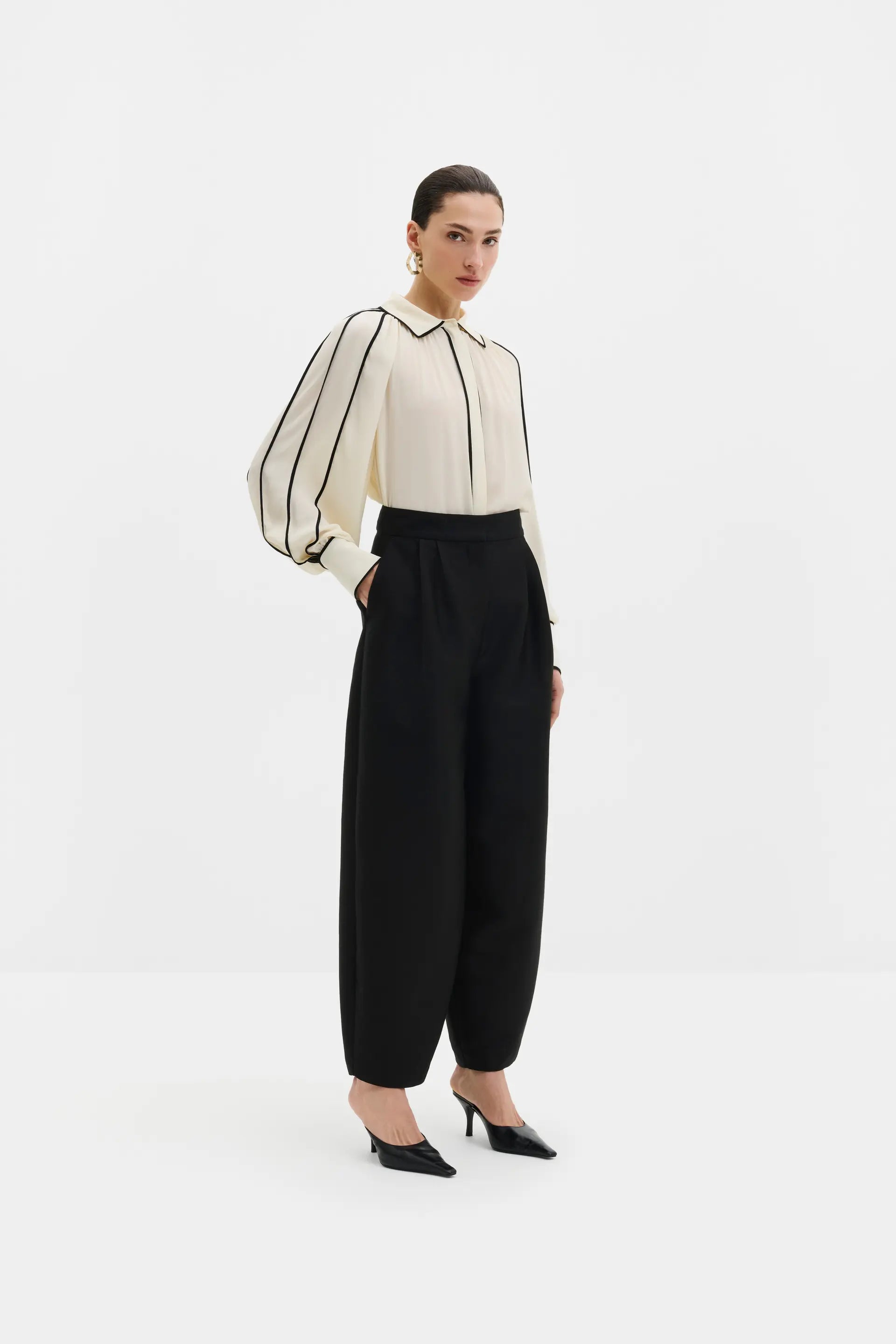 MALINA BEA CONTRAST EDGE CHIFFON