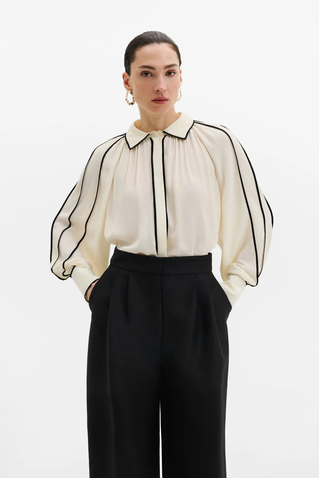 MALINA BEA CONTRAST EDGE CHIFFON