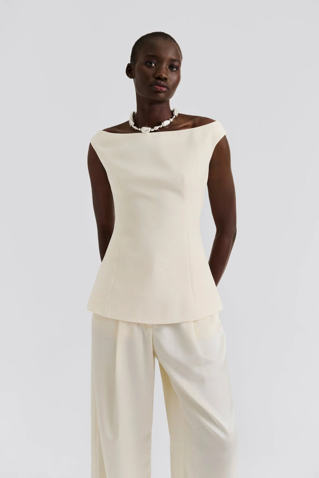 MALINA DIORA HALF OFF SHOULDER TOP