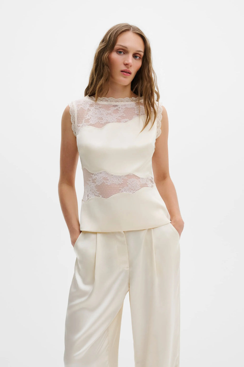 MALINA DESIRE LACE CUT OUT TOP