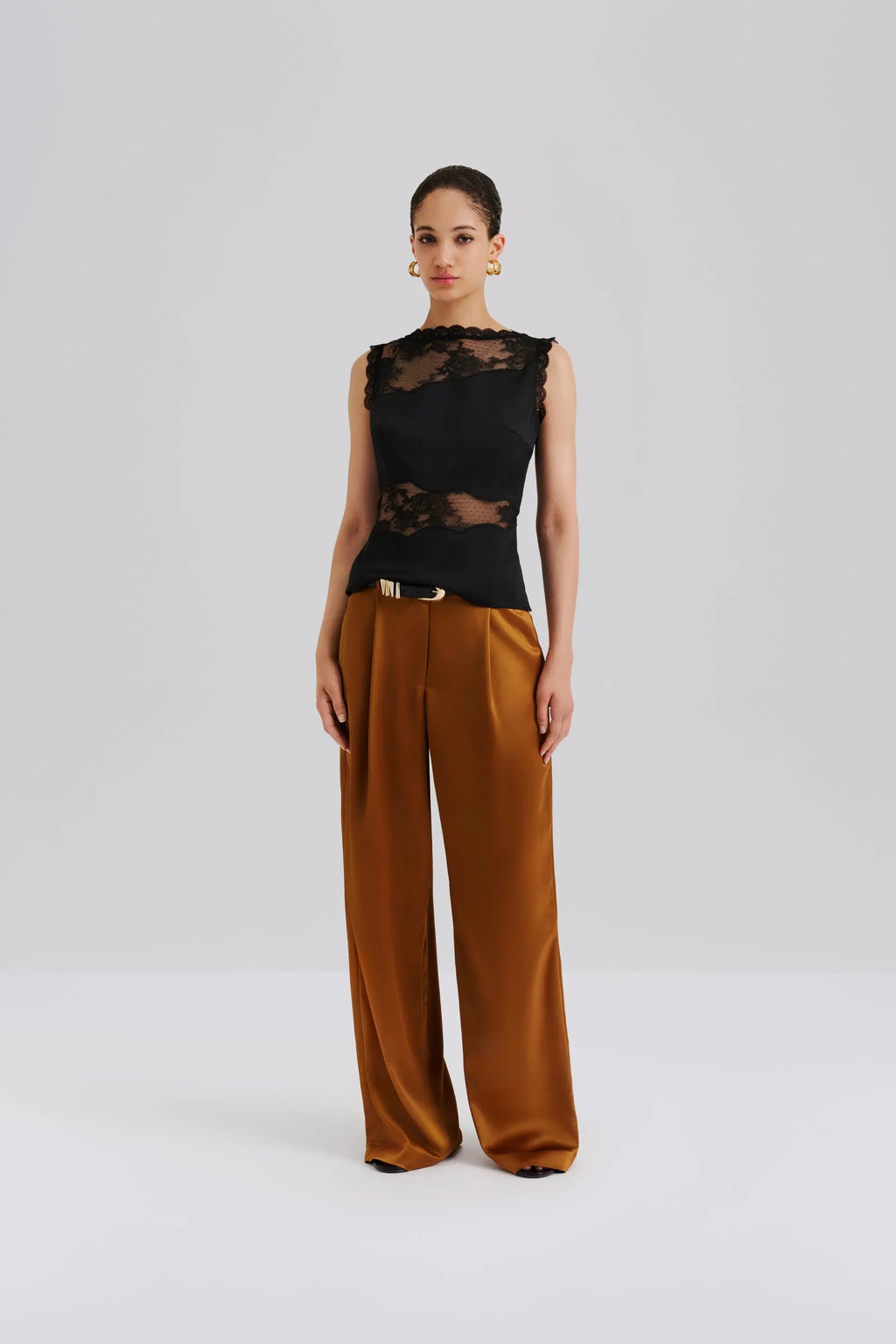 MALINA DESIRE LACE CUT OUT TOP