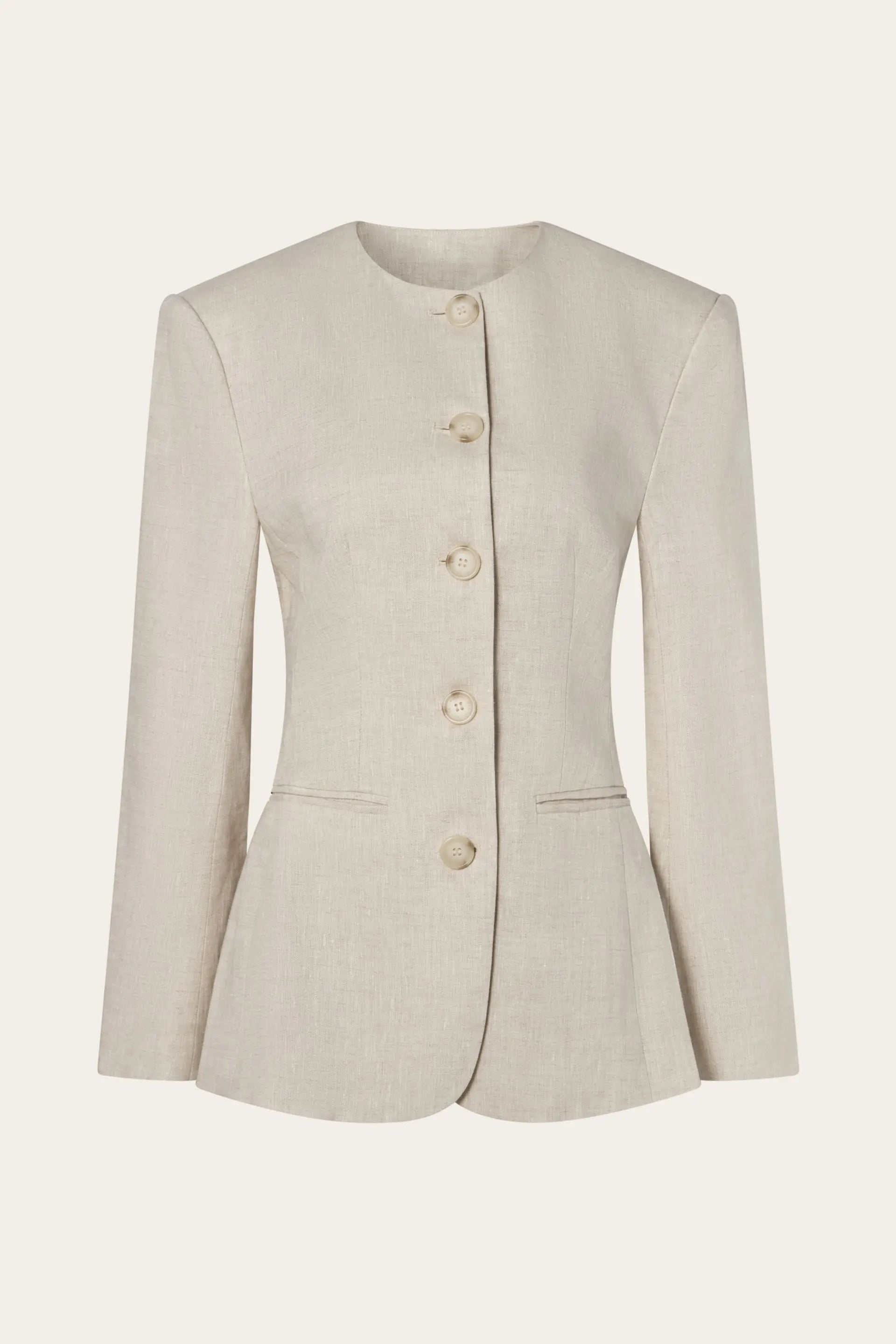 MALINA CAROL FITTED LINEN BLAZER