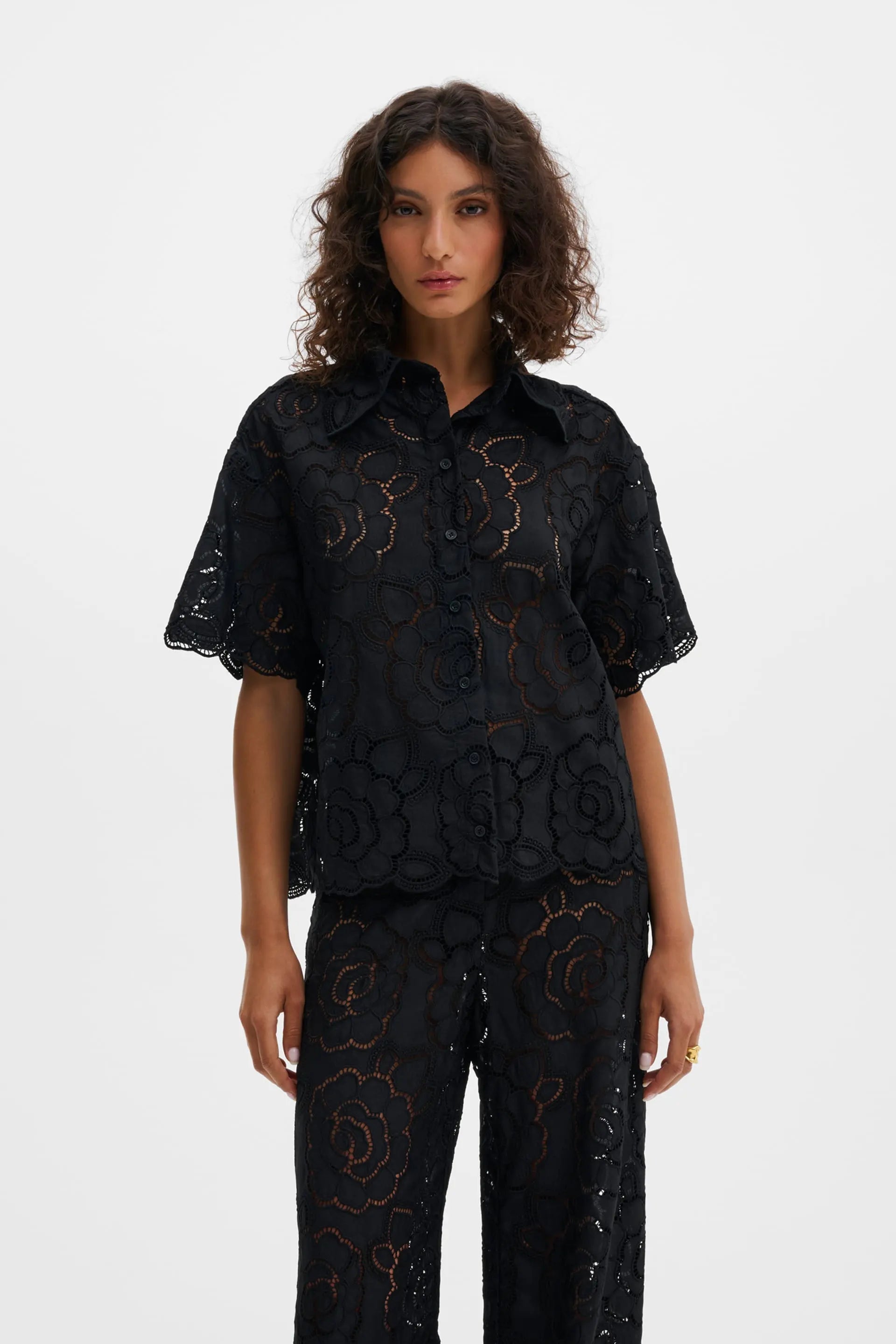 MALINA CLAUDIA SS LACE SHIRT