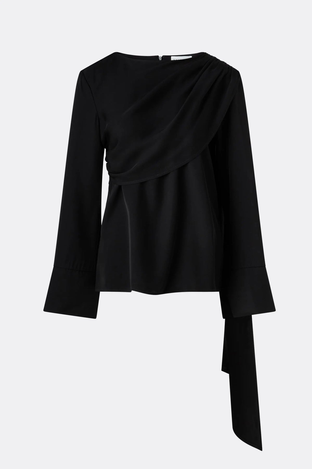 MALINA MELANDY DRAPED CAPE BLOUSE