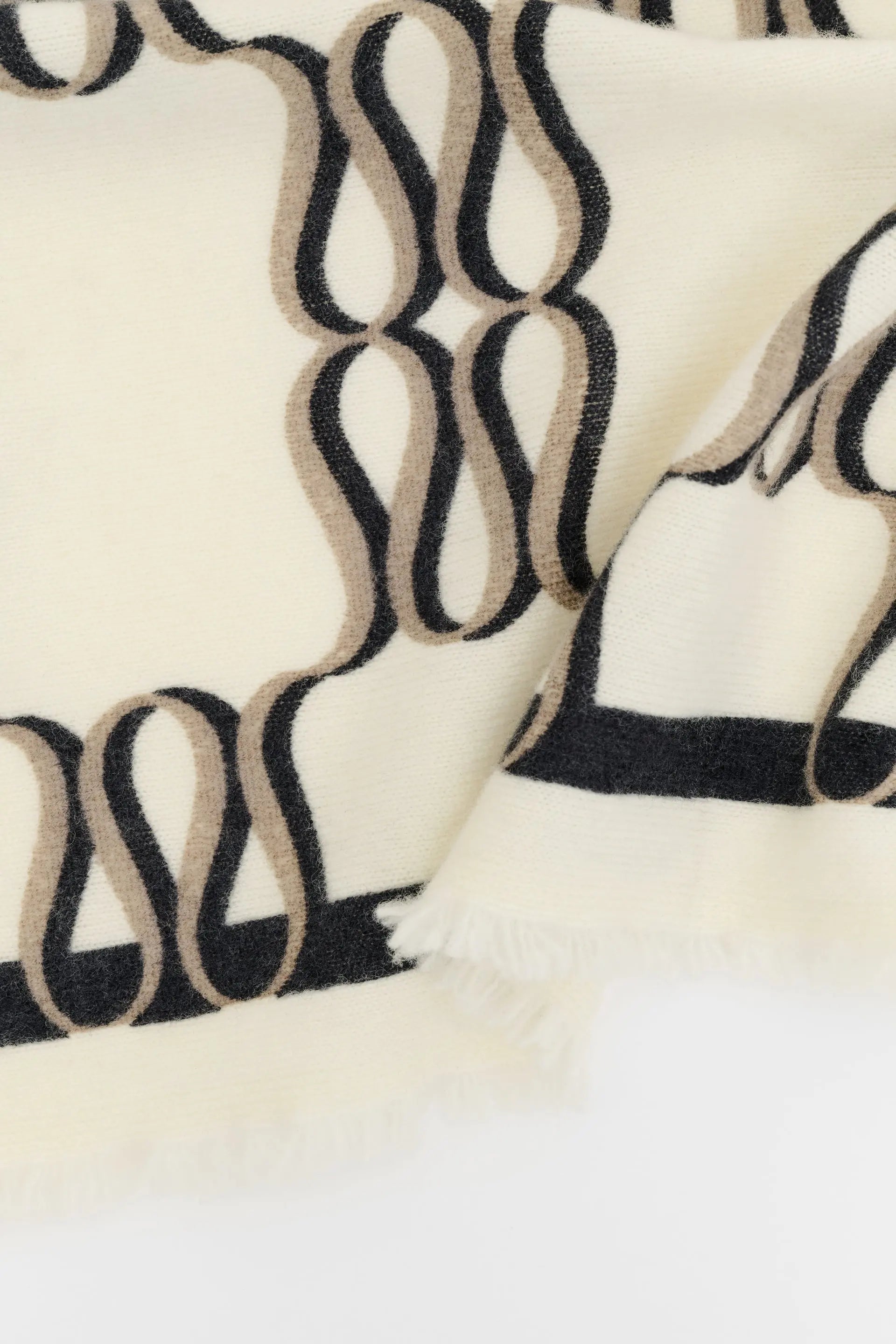 MALINA MONOGRAM CASHMERE SCARF