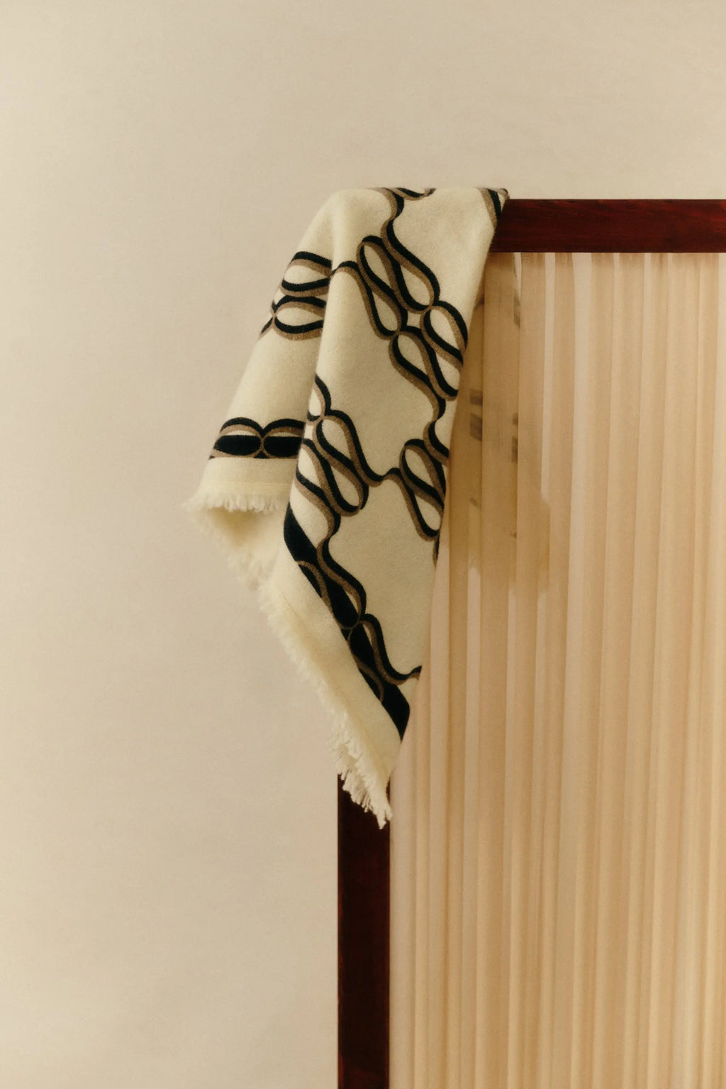 MALINA MONOGRAM CASHMERE SCARF