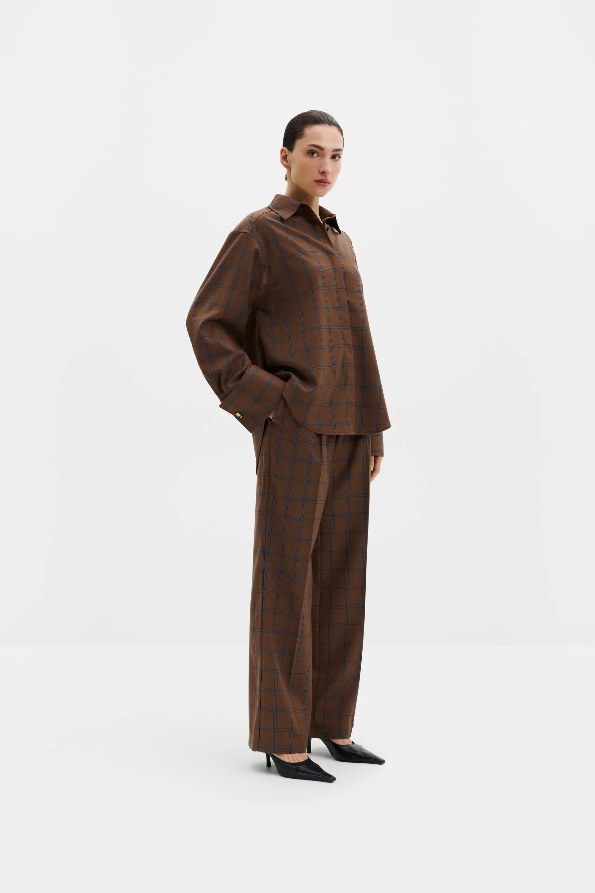 MALINA ALLISON CHECKERED CUFFLINK
