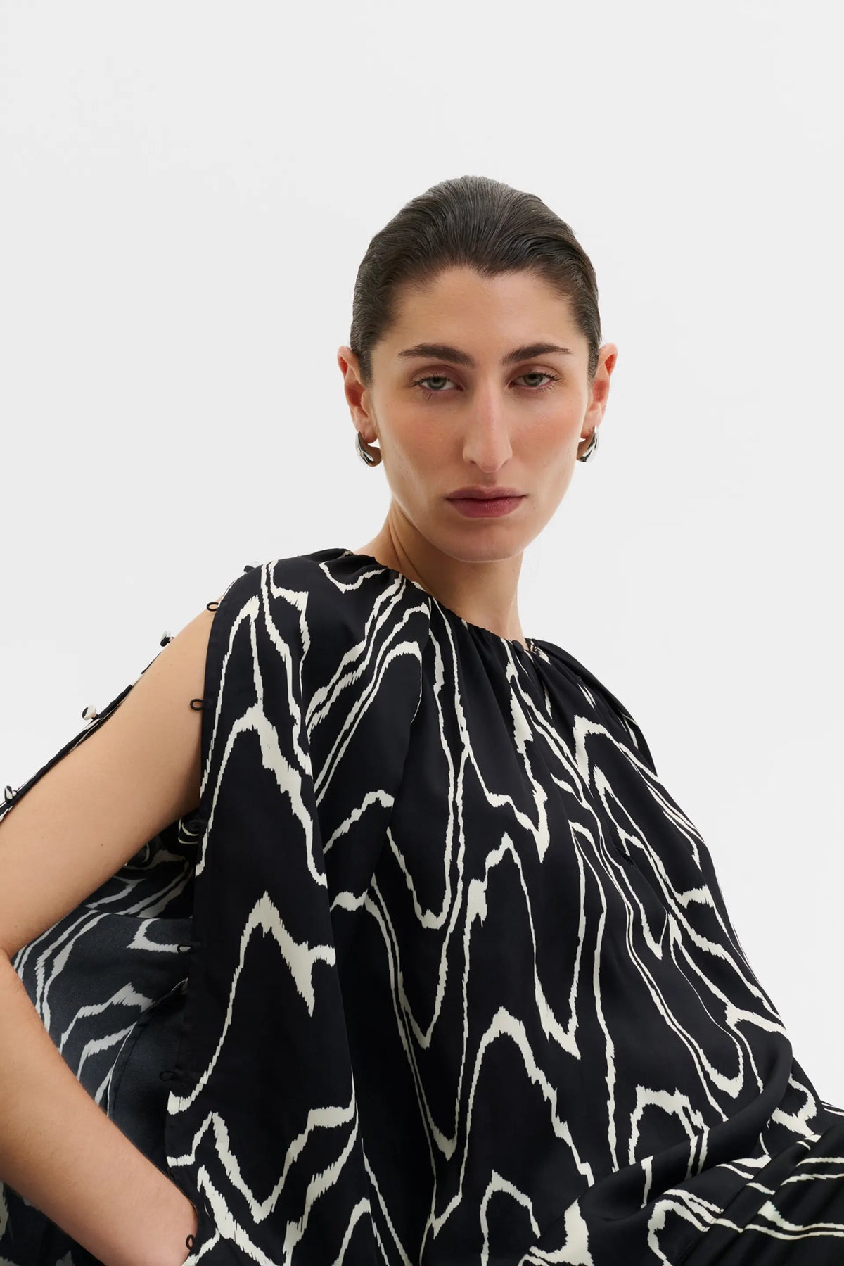 MALINA SOPHIE GATHERED BLOUSE