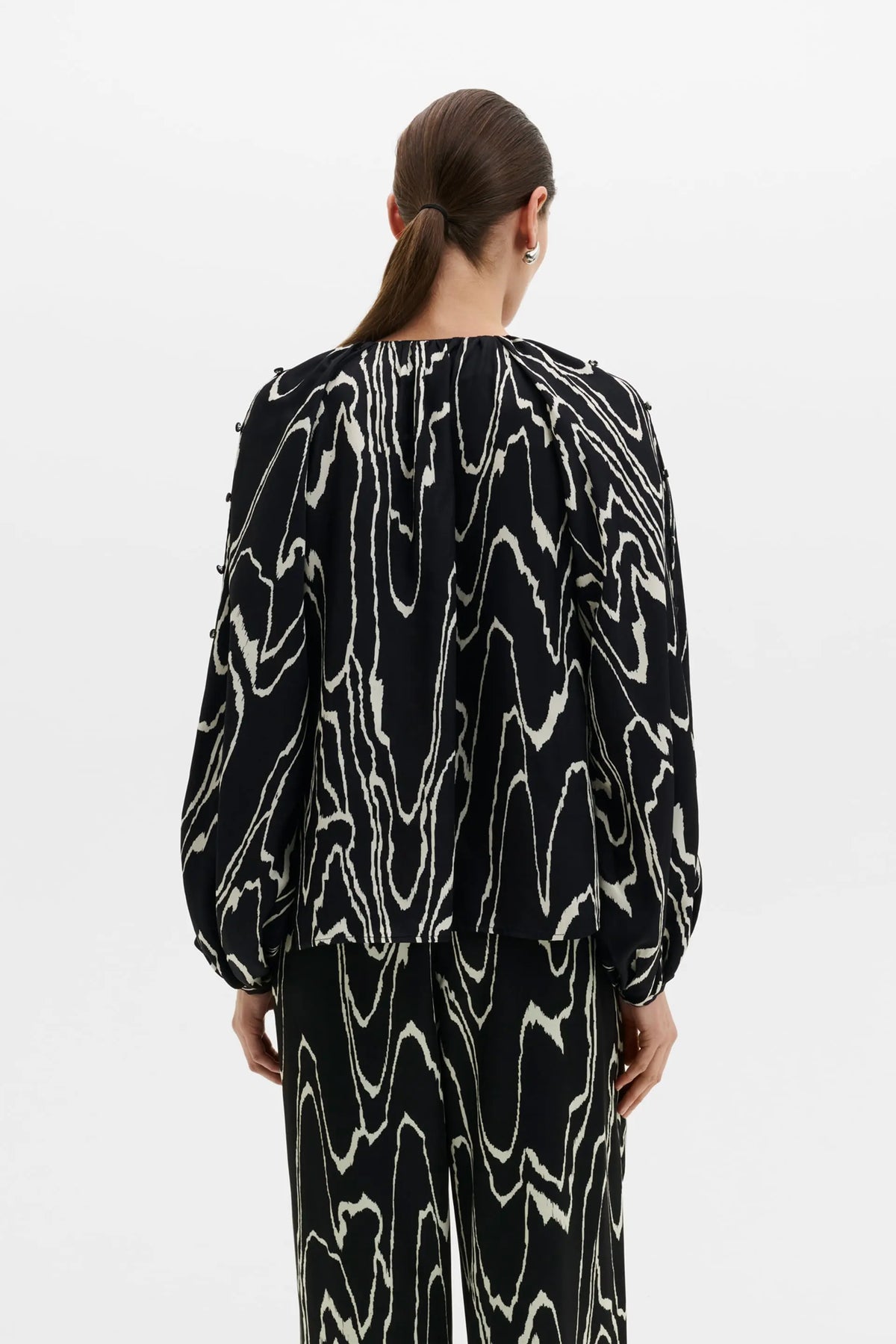 MALINA SOPHIE GATHERED BLOUSE