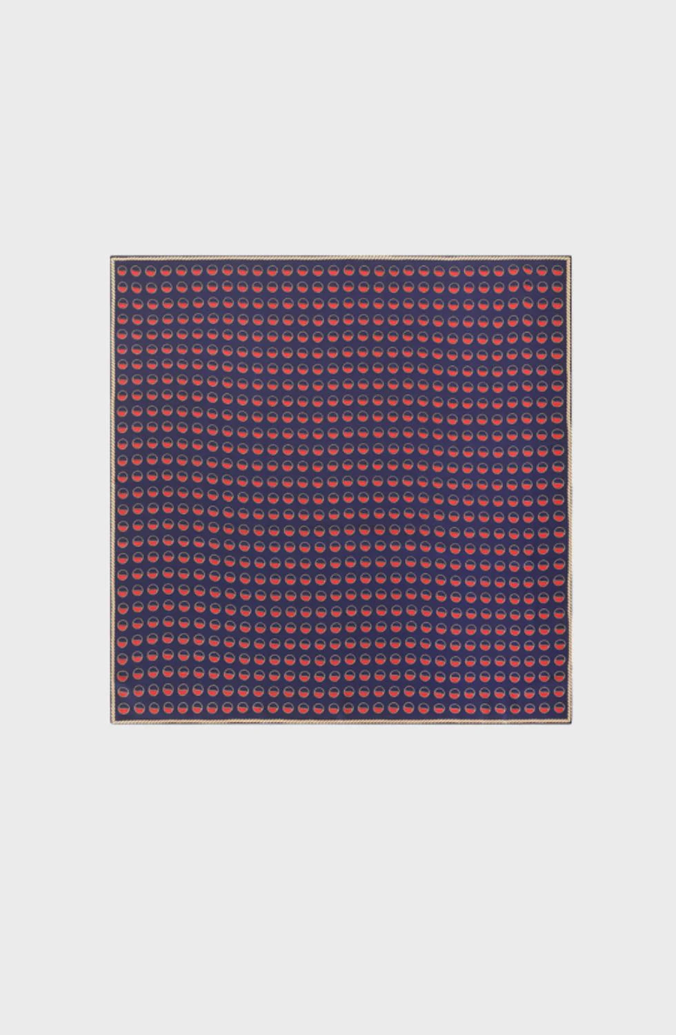 BUSNEL SILK SCARF LOGO PRINT