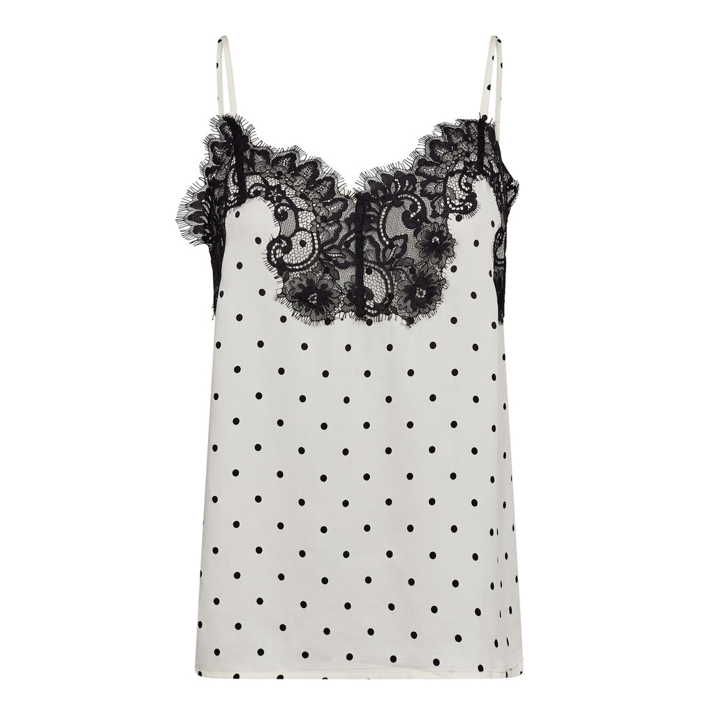 CO'COUTURE AMELI DOT LACE SINGLET