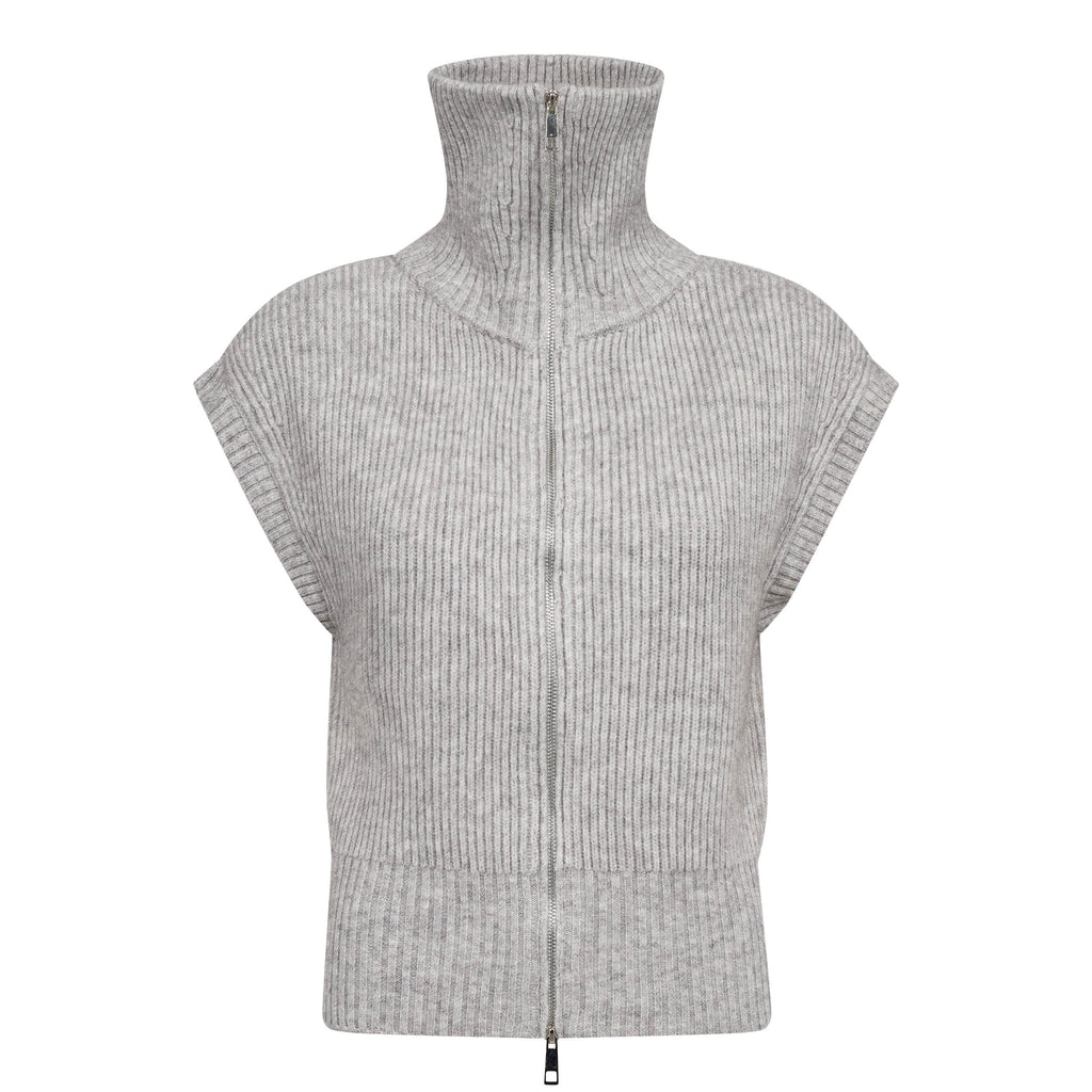 CO'COUTURE ROW ZIP KNIT VEST